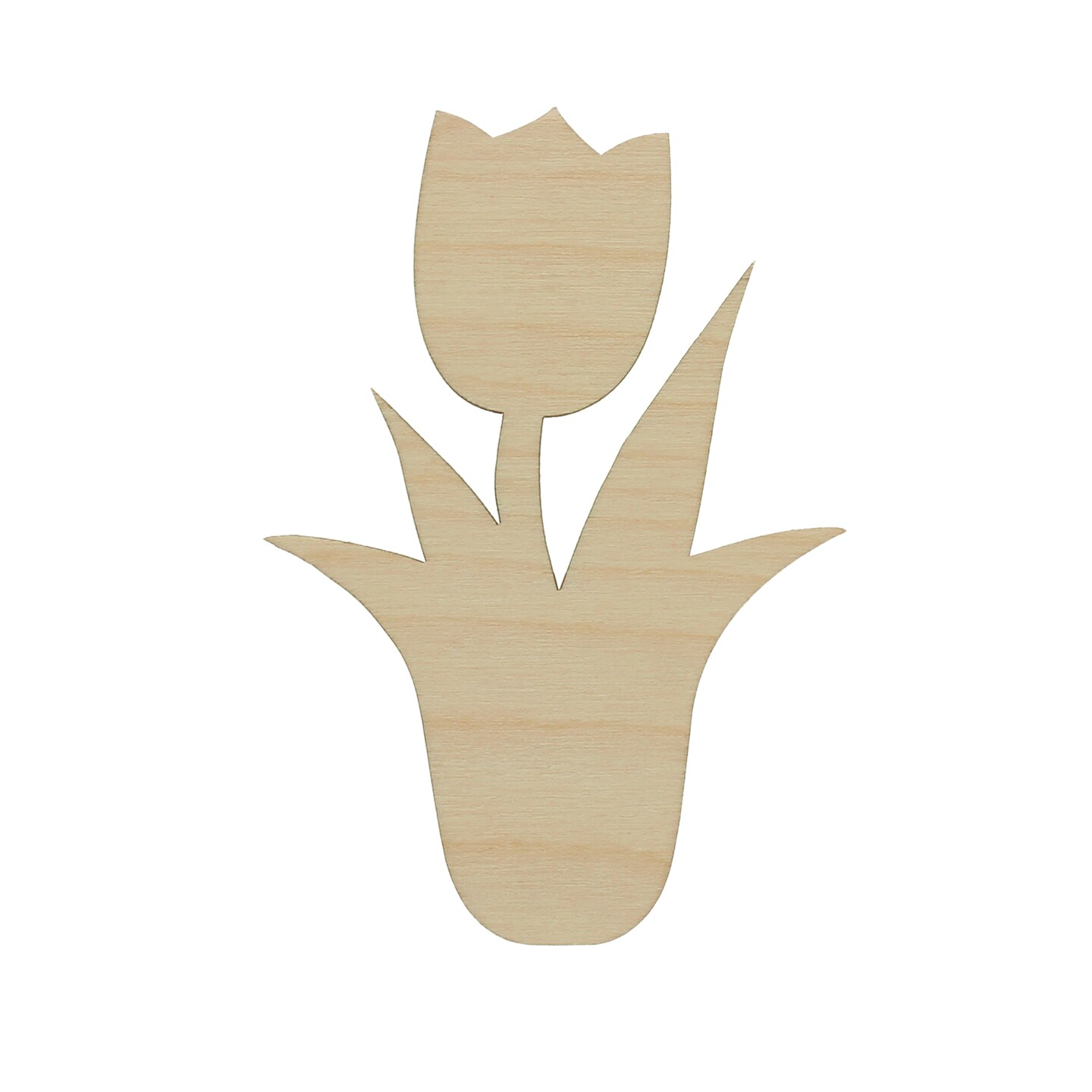 Essentials By Leisure Arts Arts Flat Wood Shape 24pc Tulip