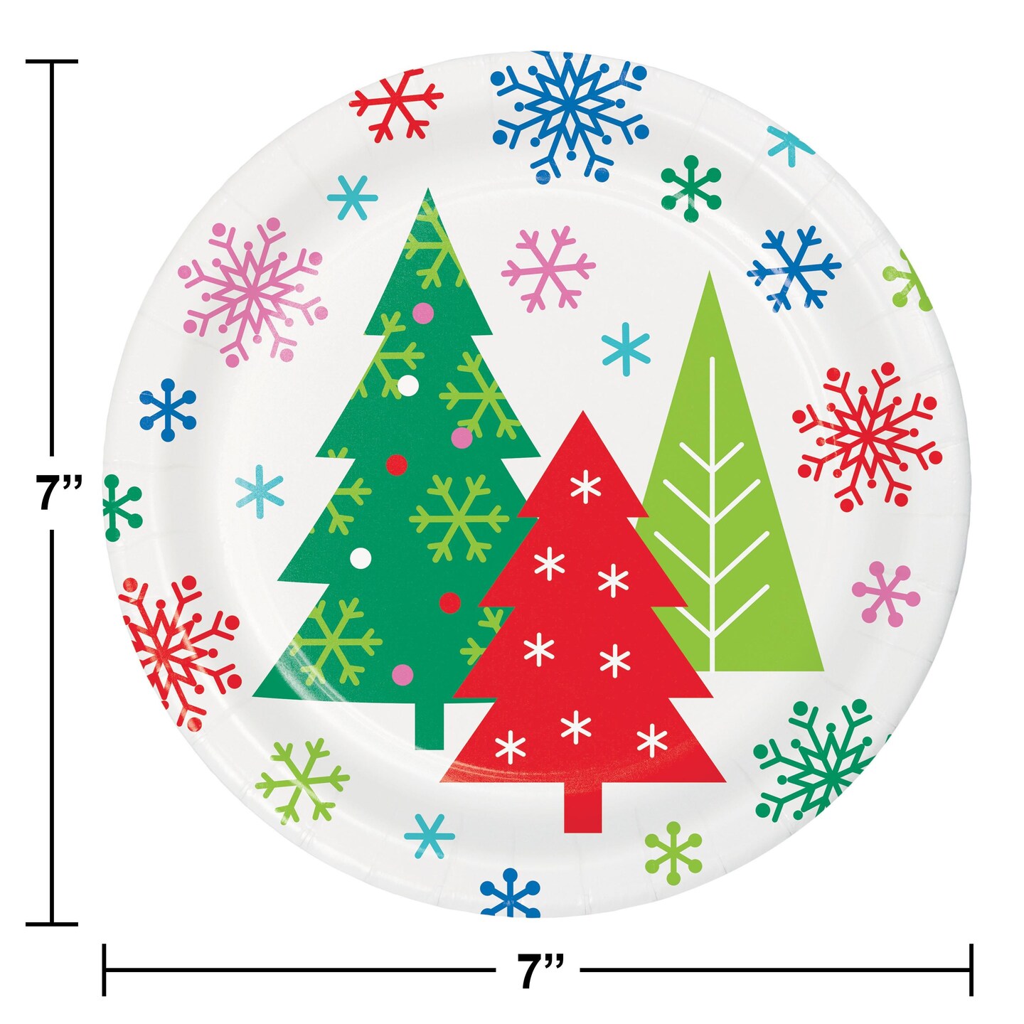 Merry Everything 7 Inch Paper Dessert Plate (8/Pkg)