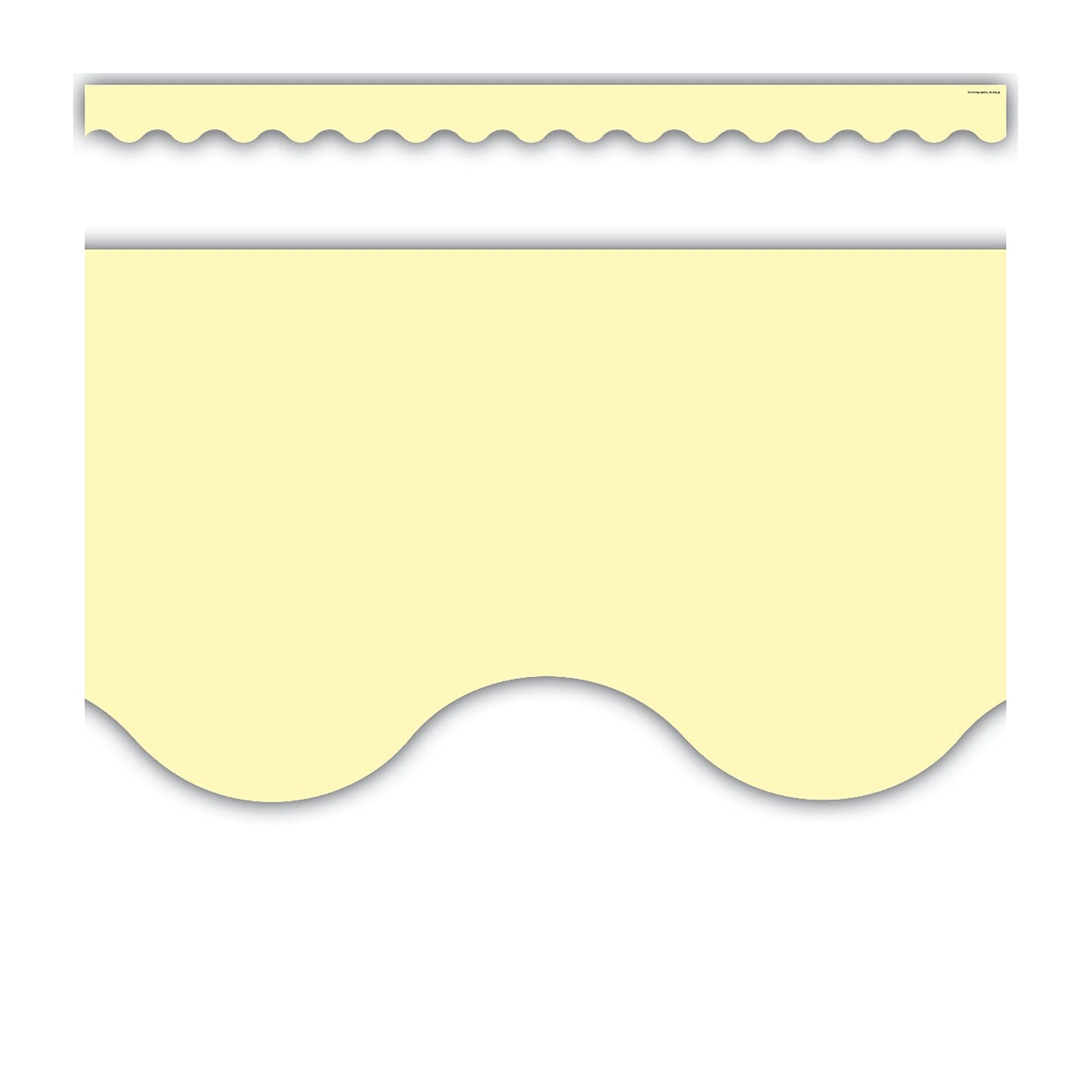 Pastel Yellow Scalloped Border Trim, 35 Feet Per Pack, 6 Packs