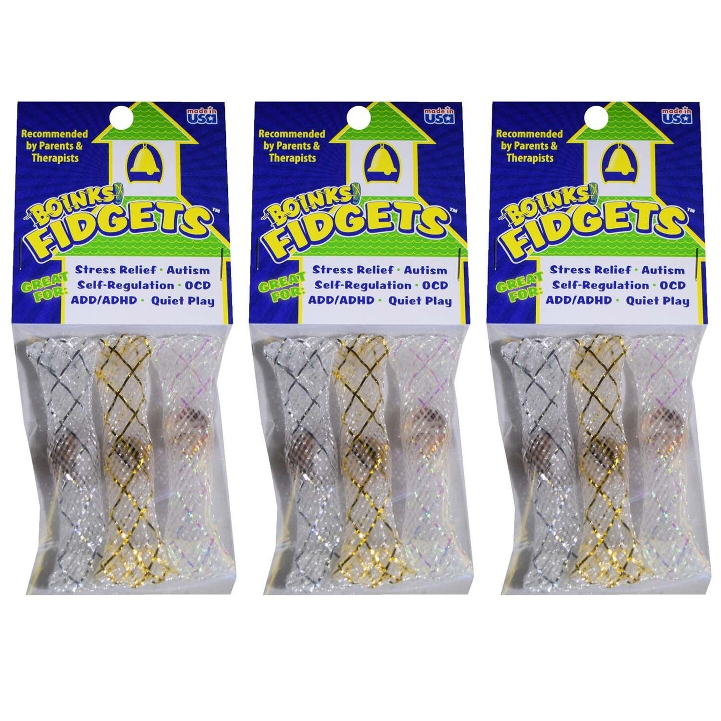 Glitzy Boinks&#xAE; Fidgets&#x2122;, 3 Per Pack, 3 Packs
