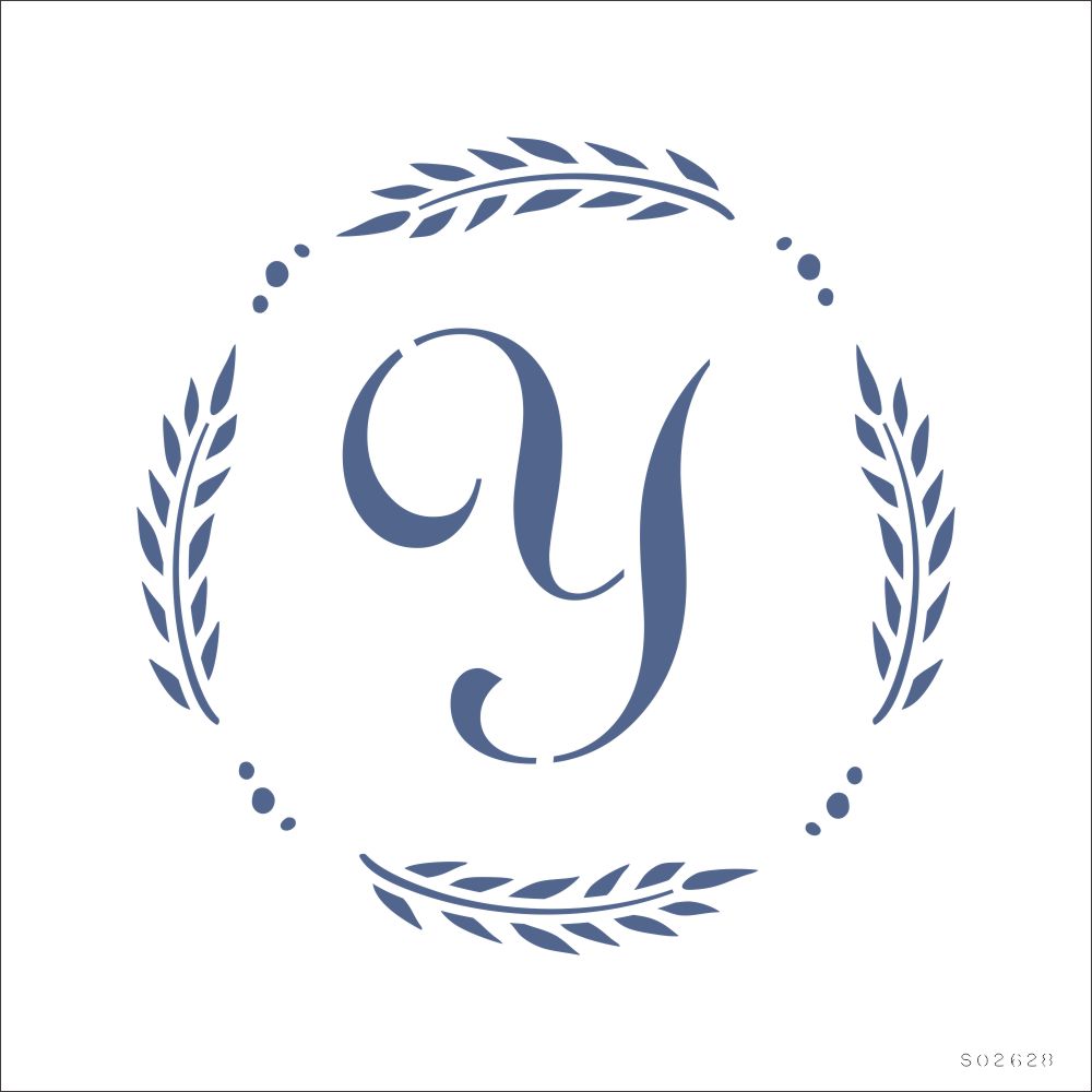 Laurel Monogram Custom Stencil