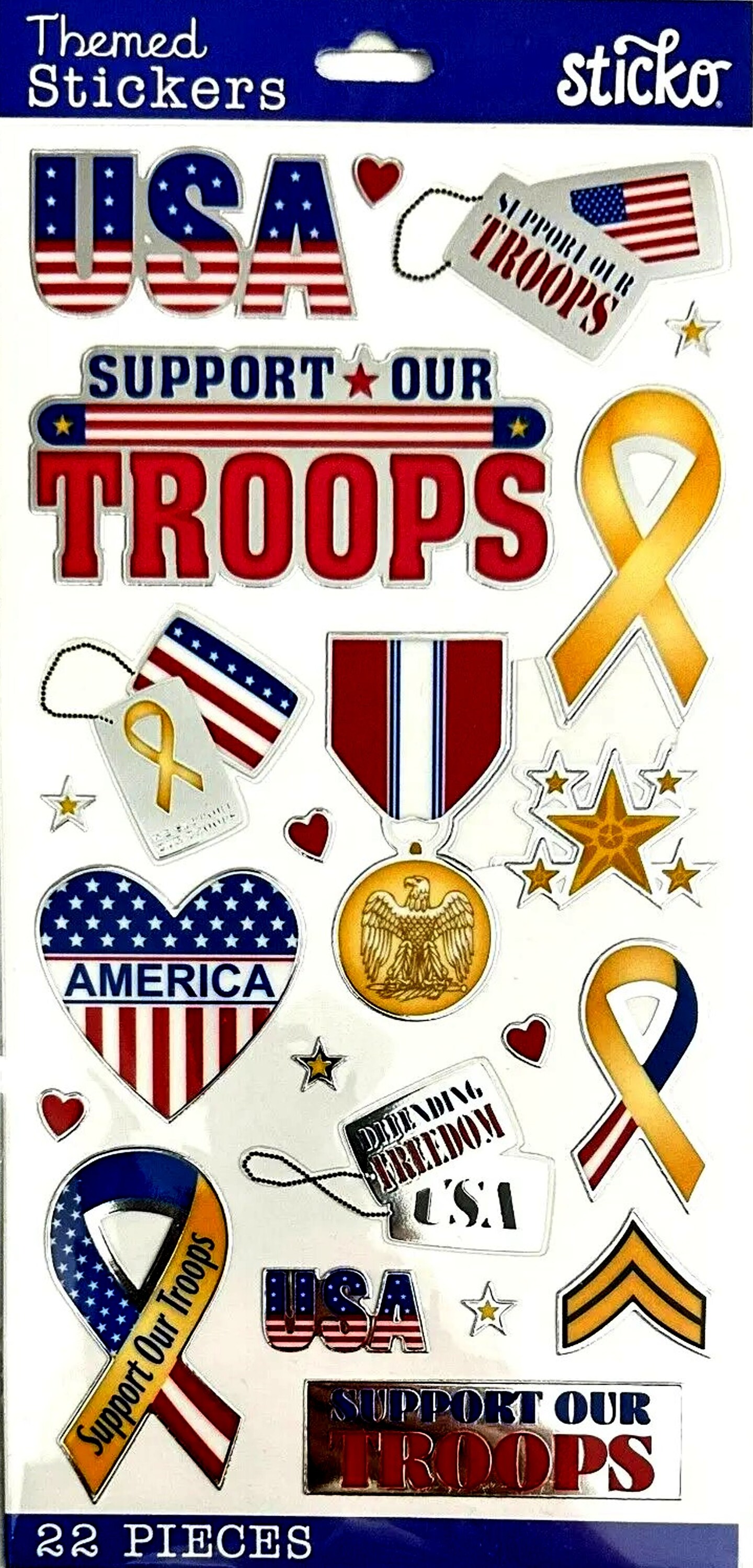 Sticko Support Our Troops Stickers