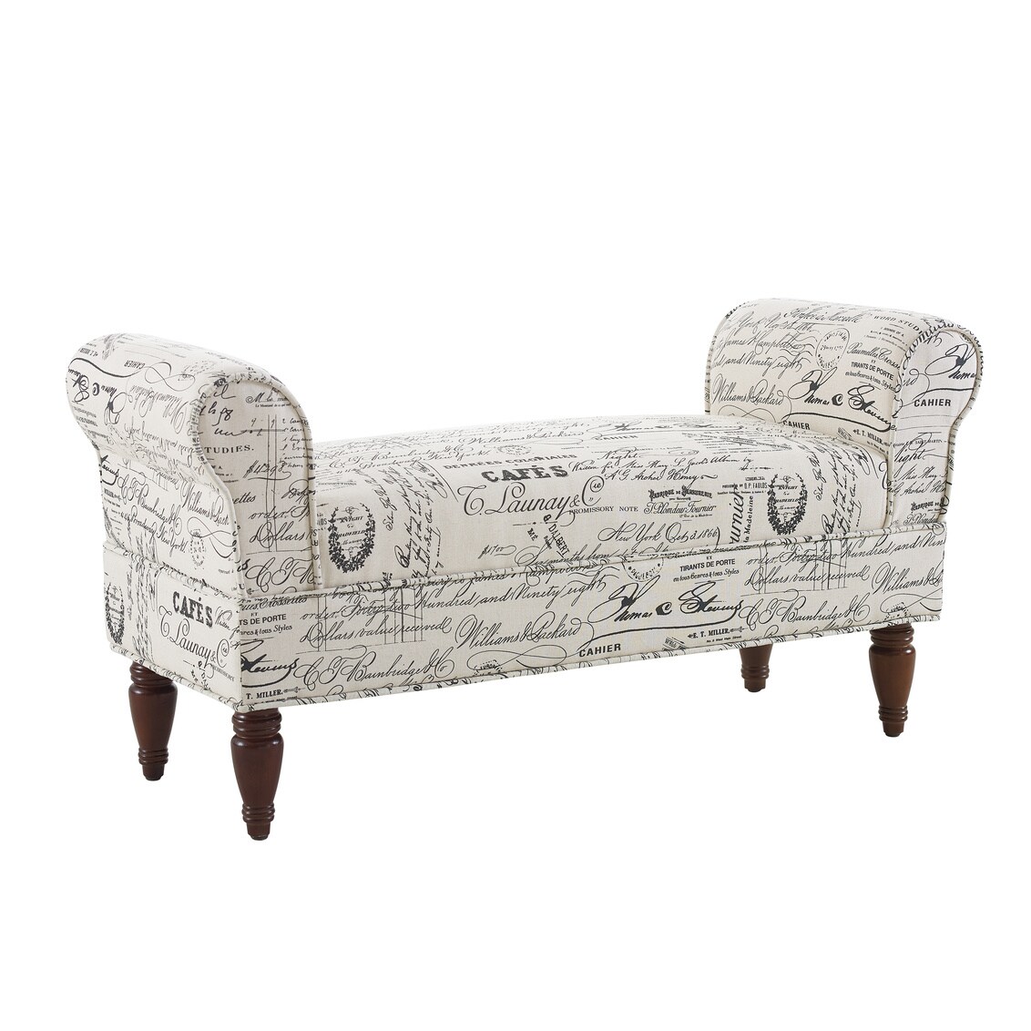 Linon Home Decor Lillian Upholstered Bench Ottomon