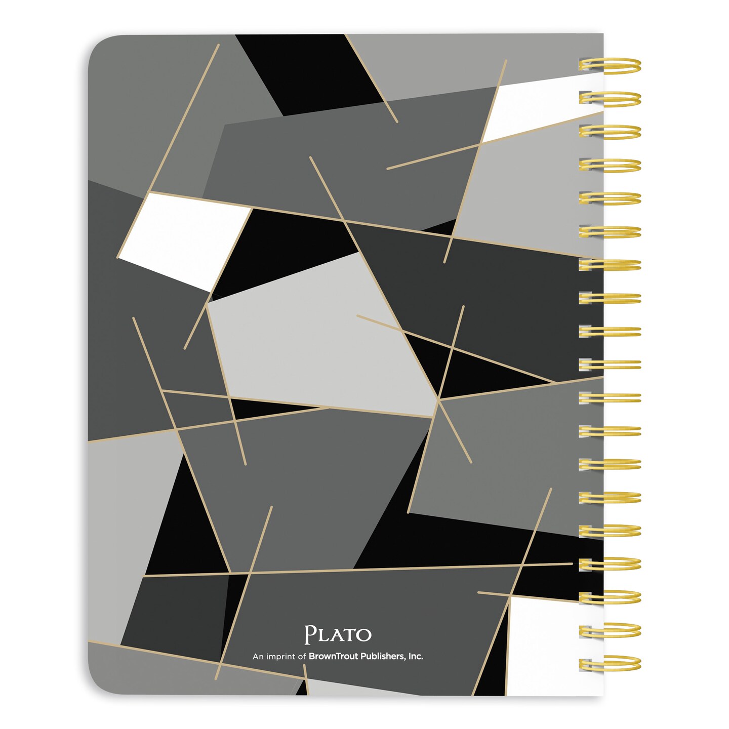 Pen &#x26; Ink | 2025 6 x 7.75 Inch 18 Months Weekly Desk Planner | Foil Stamped Cover | July 2024 - December 2025 | Plato | Stationery Planning