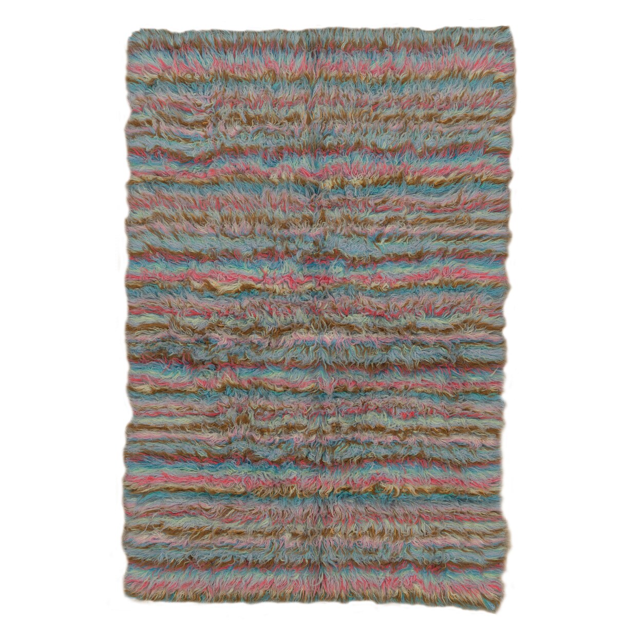 Flokati Rug 5X8 Hand Woven Urban Mix 1400 Gram 100% Zealand Wool