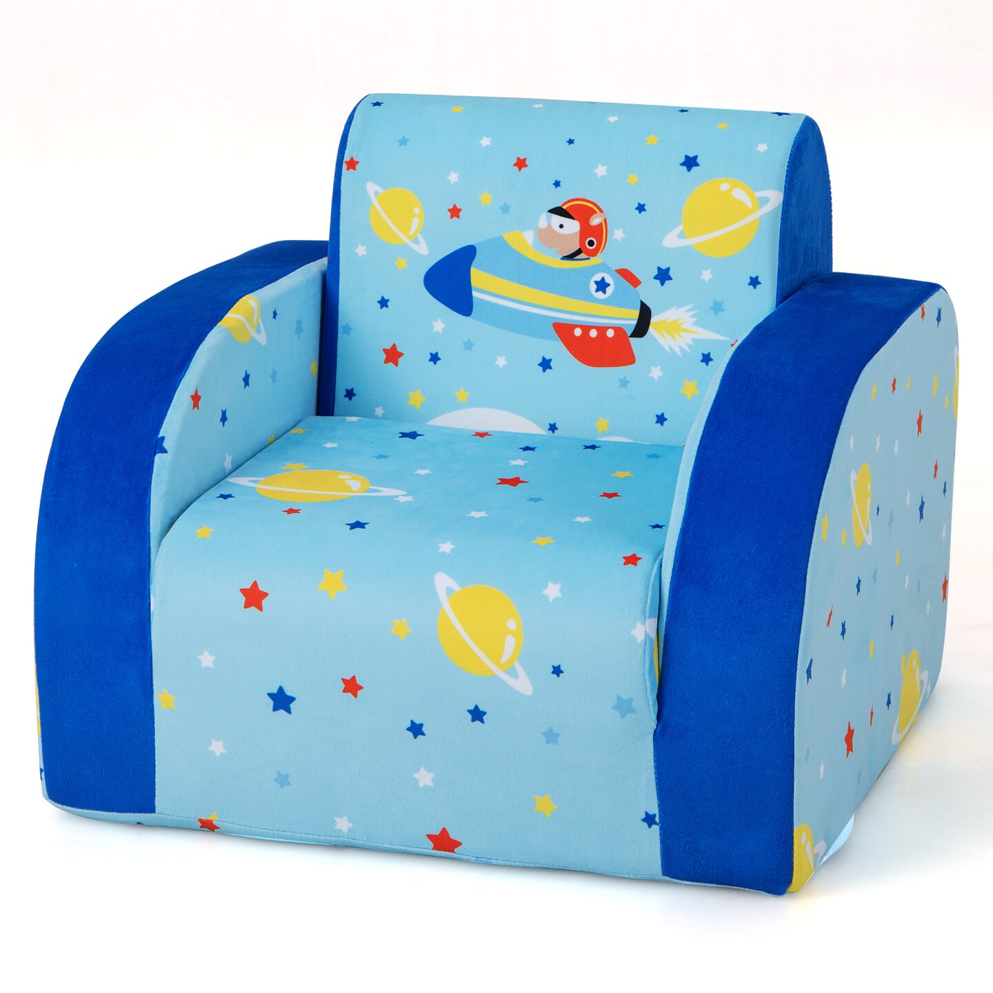 3 In 1 Convertible Flip Open Kids Sofa For Nap Play Sleep