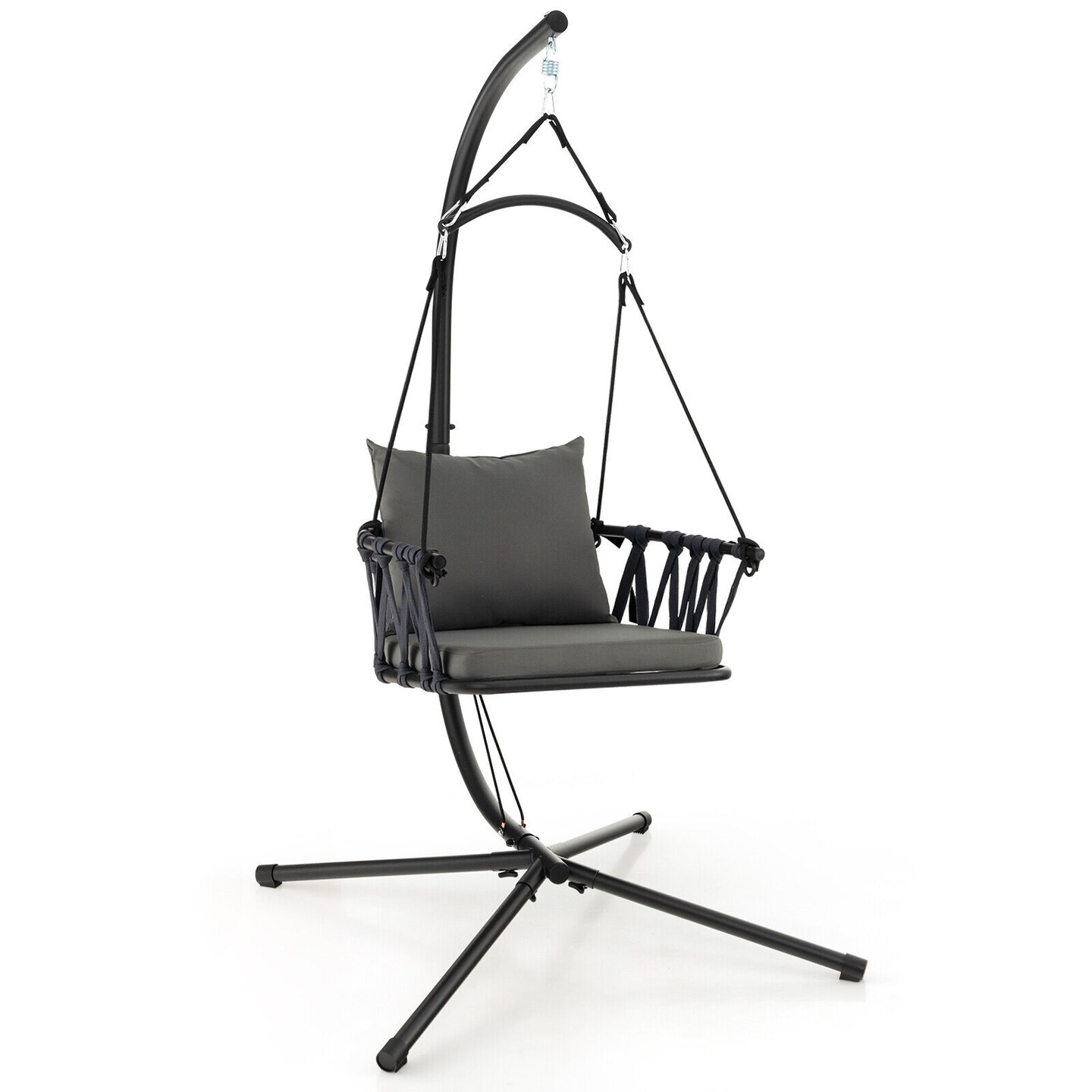 Hanging Swing Chair With Stand-Grey
