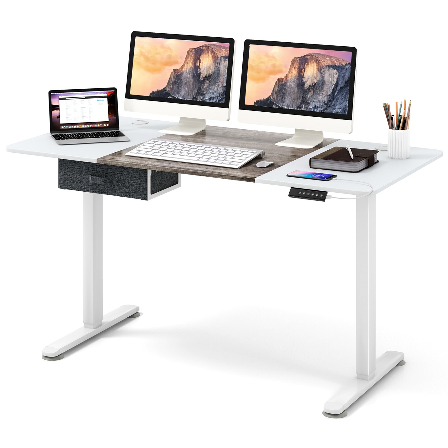 Height Adjustable Electric Standing Desk With Usb Charging Port