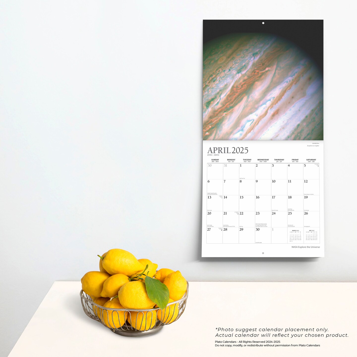 NASA Explore the Universe | 2025 12 x 24 Inch 18 Months Monthly Square Wall Calendar | July 2024 - December 2025 | Plastic-Free | Plato | Space Cosmos Inspiration