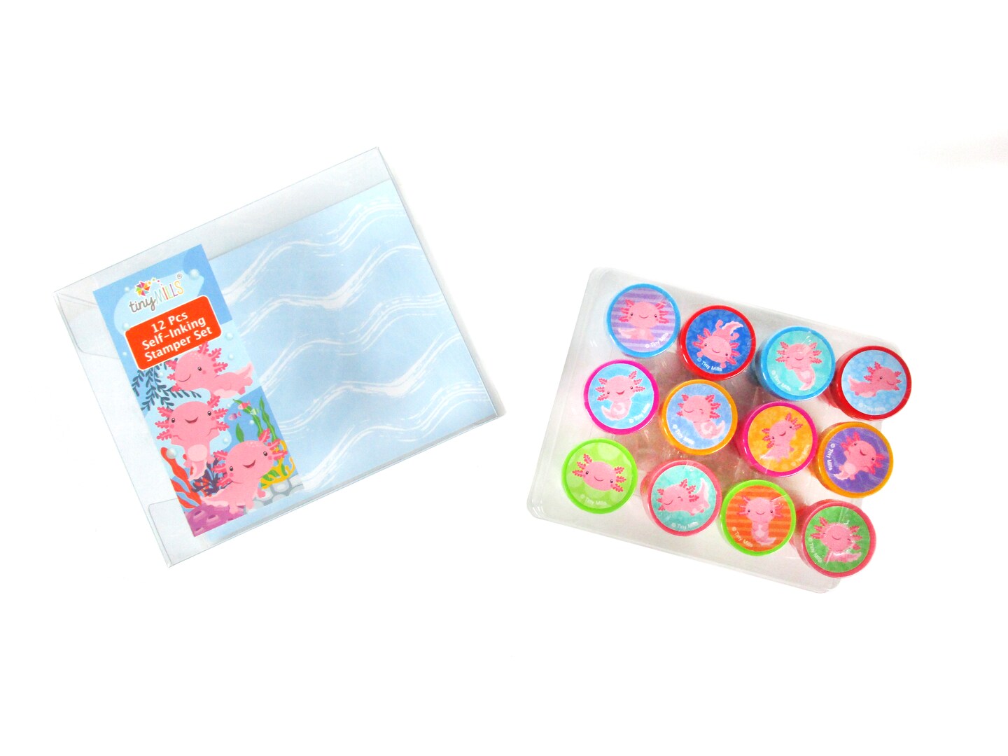 TINYMILLS 12 Pcs Axolotl Stamp Kit