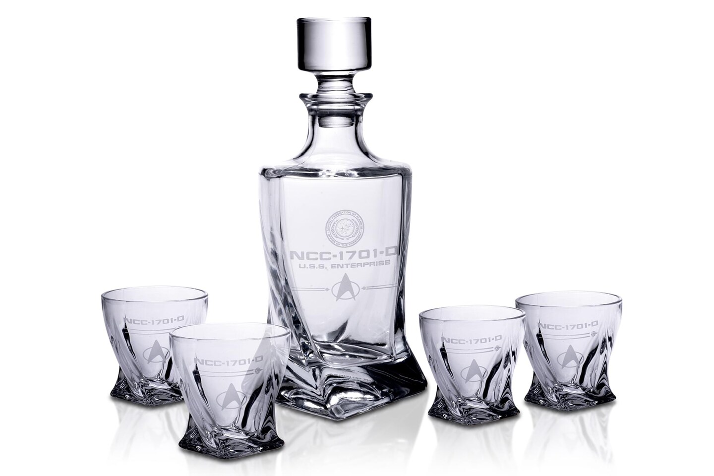 Star Trek: The Next Generation 5-Piece Whiskey Decanter Set