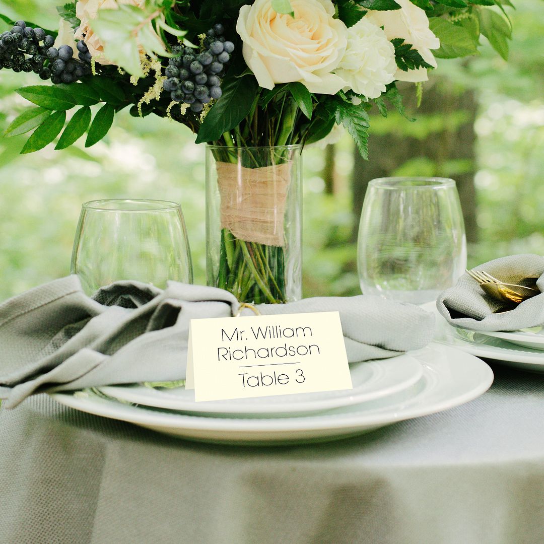 Great Papers! Place Cards, Ivory, 8.5" x 11" Sheet Size/ 3.5" x 2.125"(folded) Place Card, 10 sheets/60 Place Cards