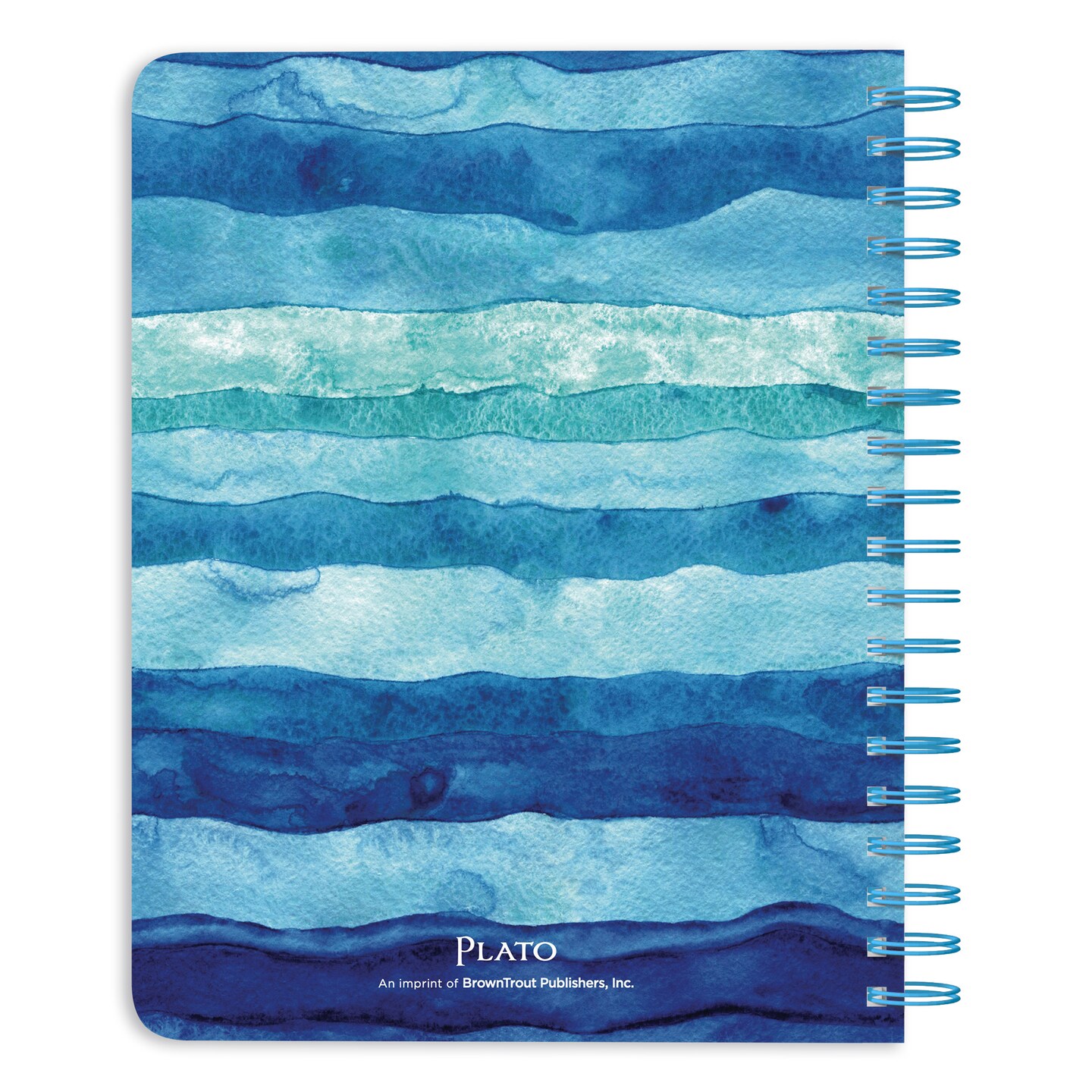 Seaside Currents | 2025 6 x 7.75 Inch 18 Months Weekly Desk Planner | Foil Stamped Cover | July 2024 - December 2025 | Plato | Planning Stationery