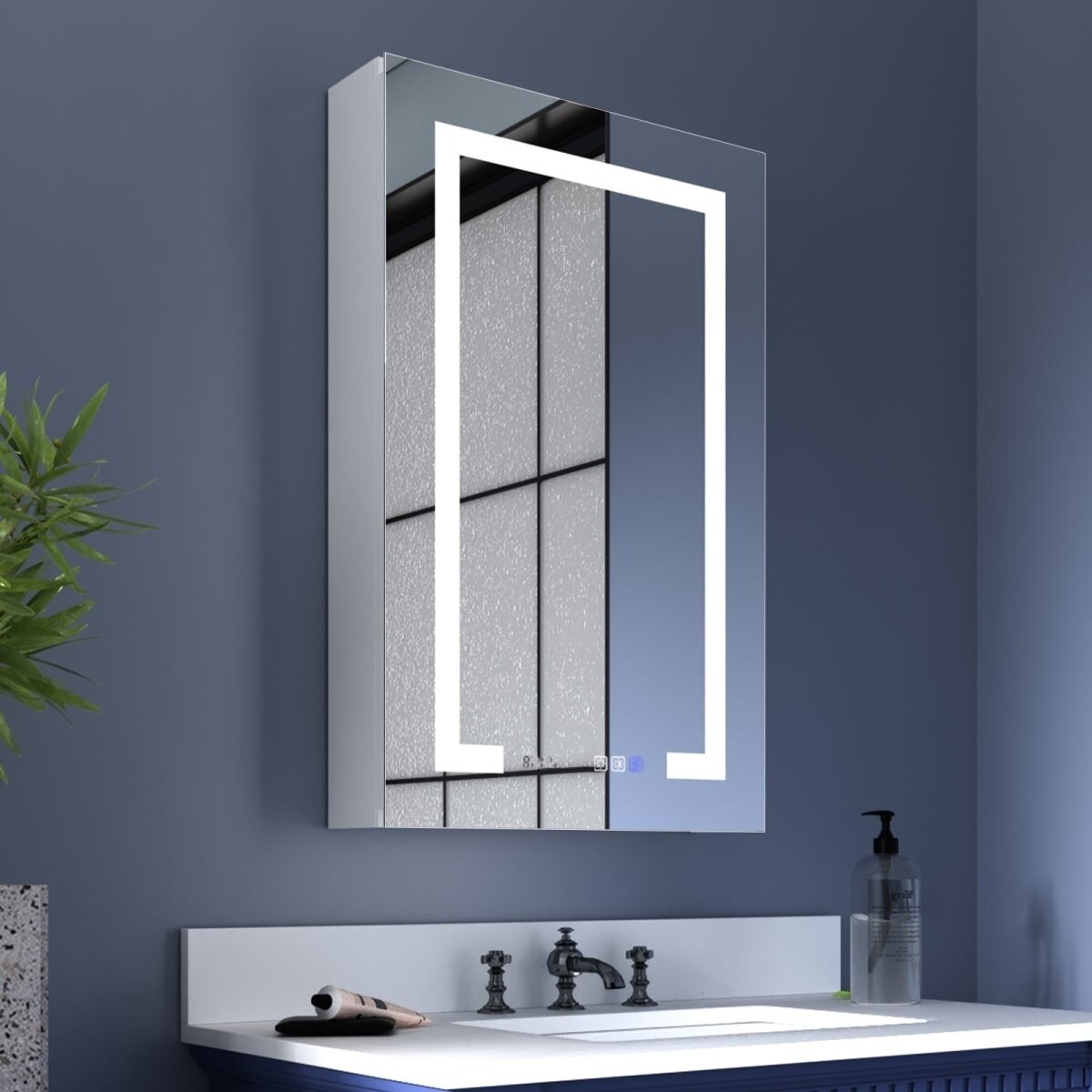 Boost-M2 20X32 Lighted Bathroom Medicine Cabinet Recessed Led Defogging Mirror