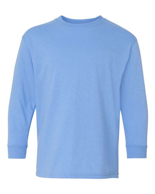 12 Pack : Gildan&#xAE; Heavy Cotton Youth Crewneck Long Sleeve T-Shirt