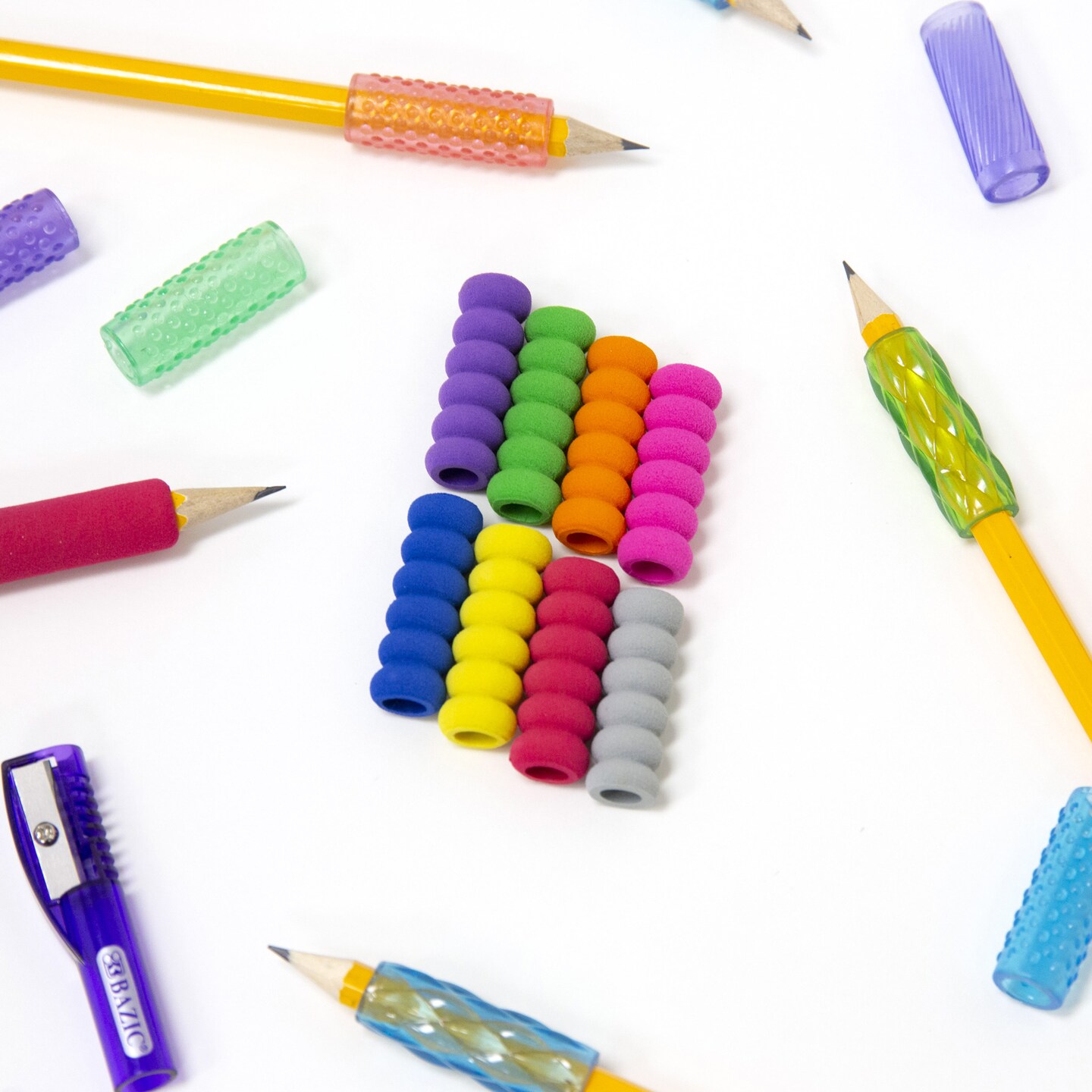 BAZIC Pen Grip Shape Foam Pencil (8/Pack)