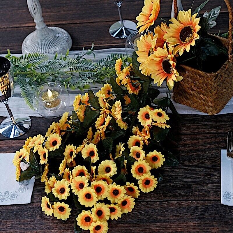 22&#x22; Yellow Silk Sunflower Bush