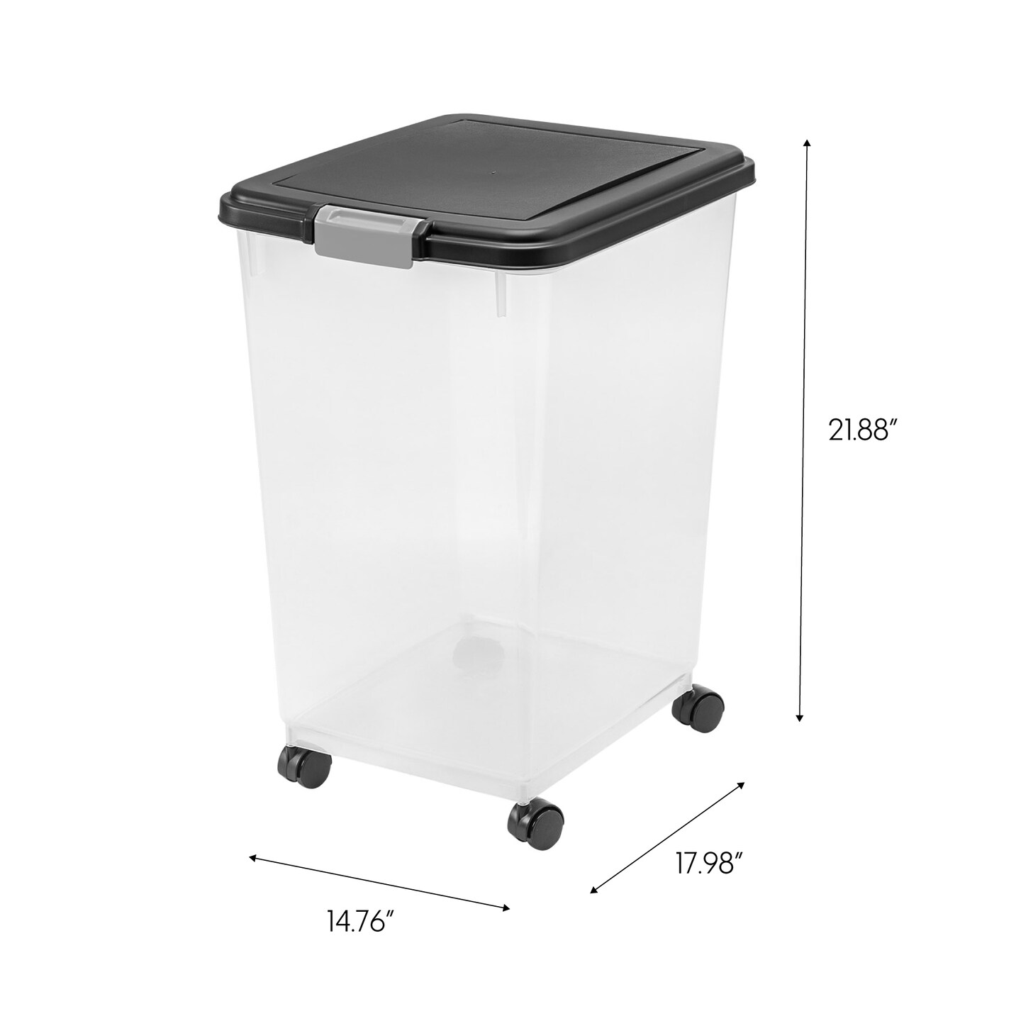 IRIS Airtight Pet Food Storage Containers with Attachable Casters