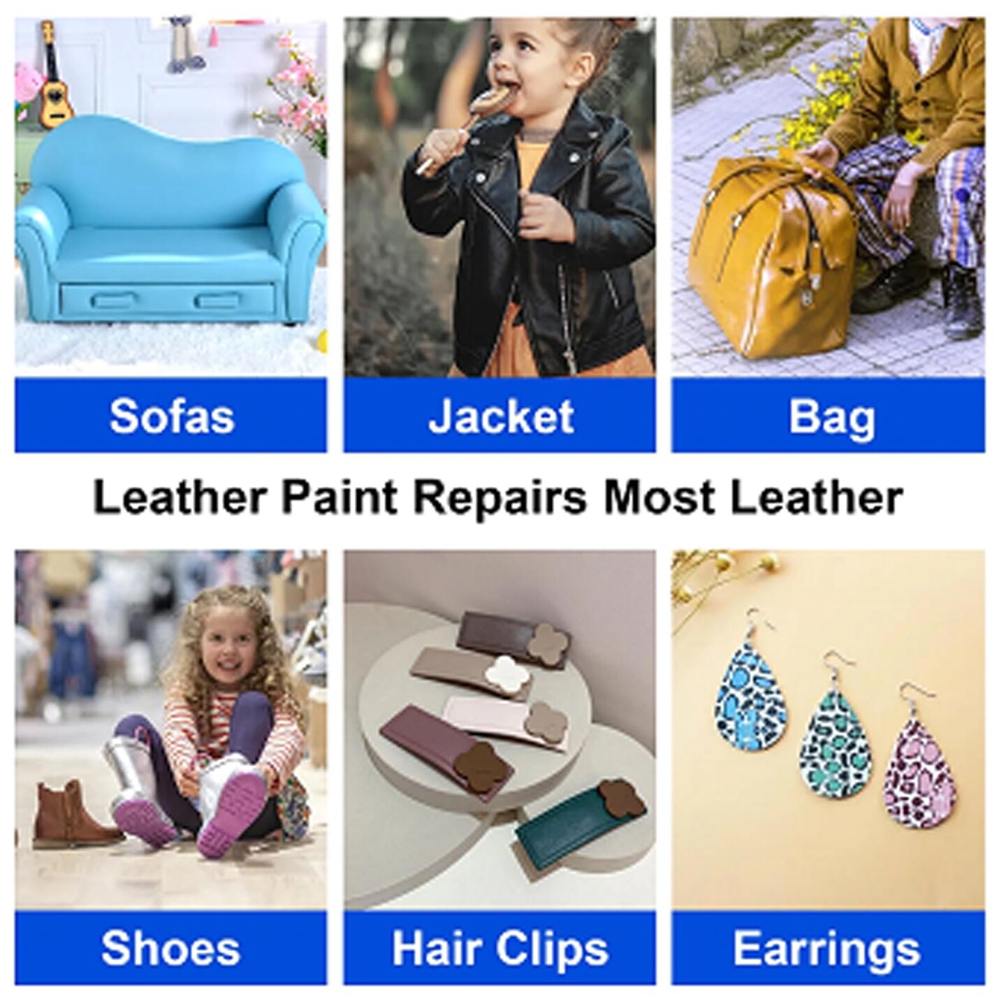 Colorful Acrylic Leather Paint for Shoe Painting- 12 Colors Leather Paint for Bag &#x26; Wallet Decor, Leather Jacket Care, Crafts DIY &#x26; Customizing Leather Projects