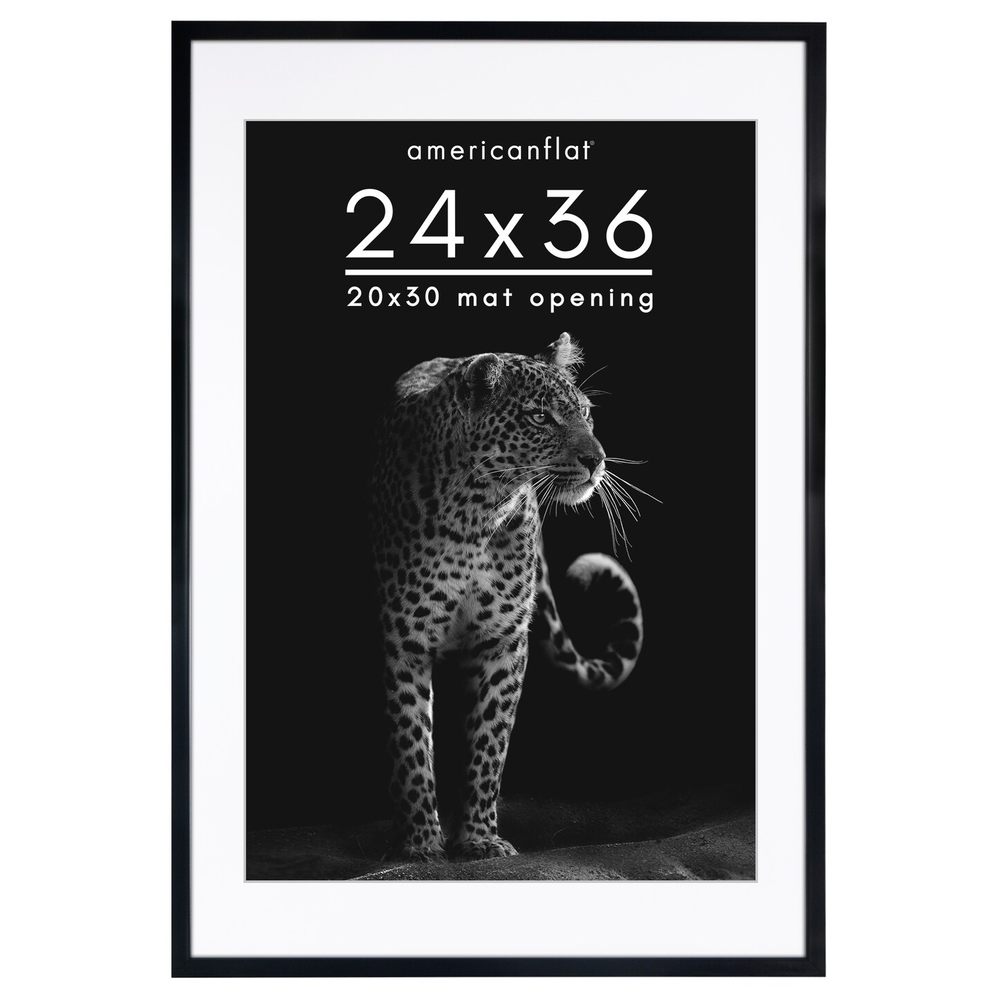 Americanflat Gallery-Style Picture Frame with Mat - Showcase Artwork, Prints, and Photos - Shatter Resistant Glass - Hanging Hardware with Drywall Anchor