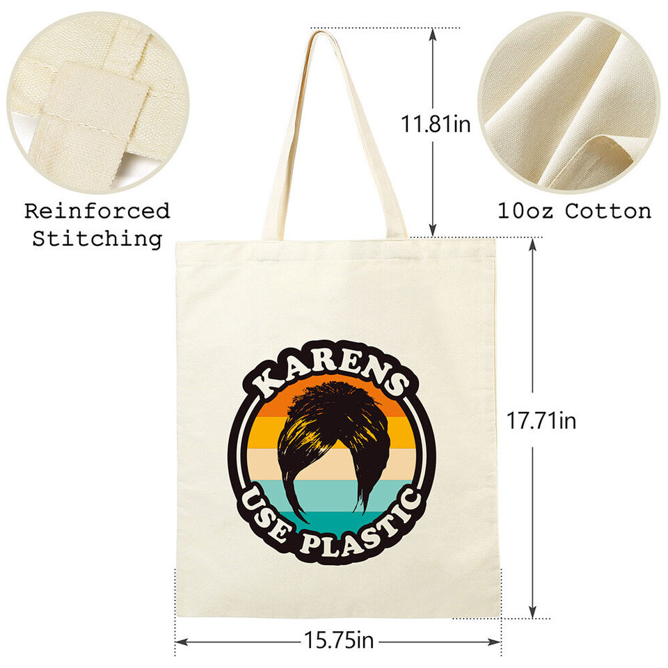 Canvas Shoulder Tote Bag Reusable Shopping Bags