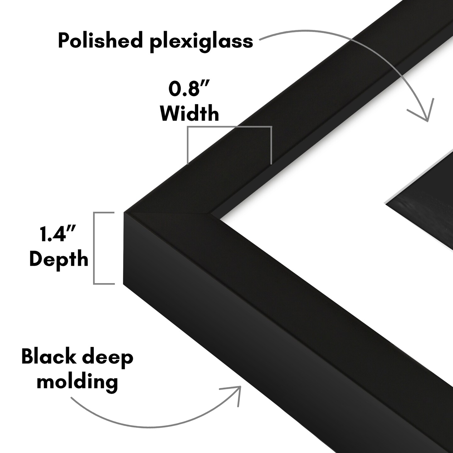 Americanflat Gallery-Style Picture Frame with Mat - Showcase Artwork, Prints, and Photos - Shatter Resistant Glass - Hanging Hardware with Drywall Anchor