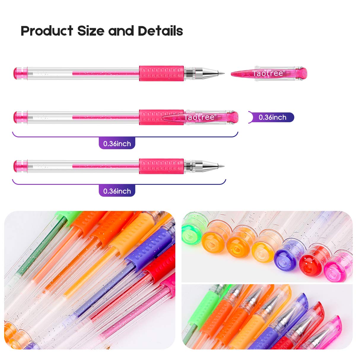 32 Color Neon Glitter Pens Fine Tip Art Markers Set 40% More Ink Colored Gel Pens for Coloring Book, Drawing, Doodling, Scrapbook, Journaling, Sparkle Pen Easter Gifts kids