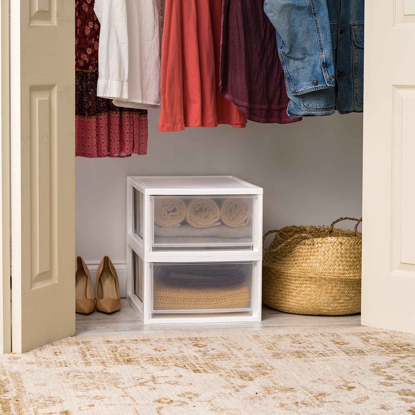 IRIS USA Stackable Modular Plastic Storage Drawers