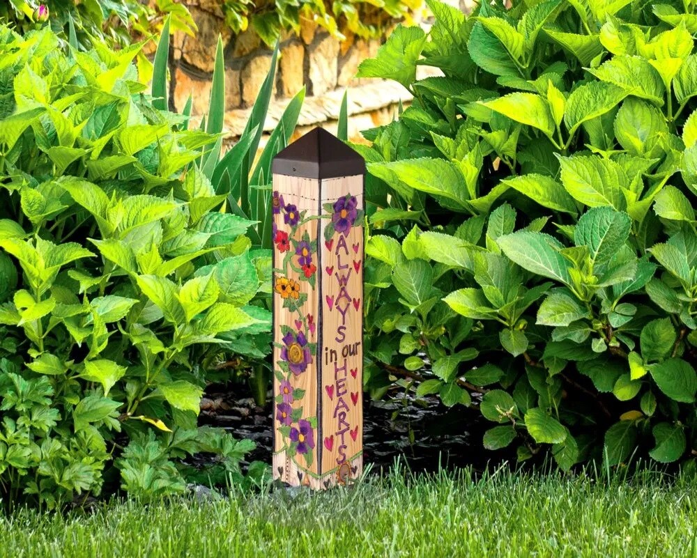 Our Hearts Remember Art Pole 20 Inches Tall Memorial Always In Our Hearts