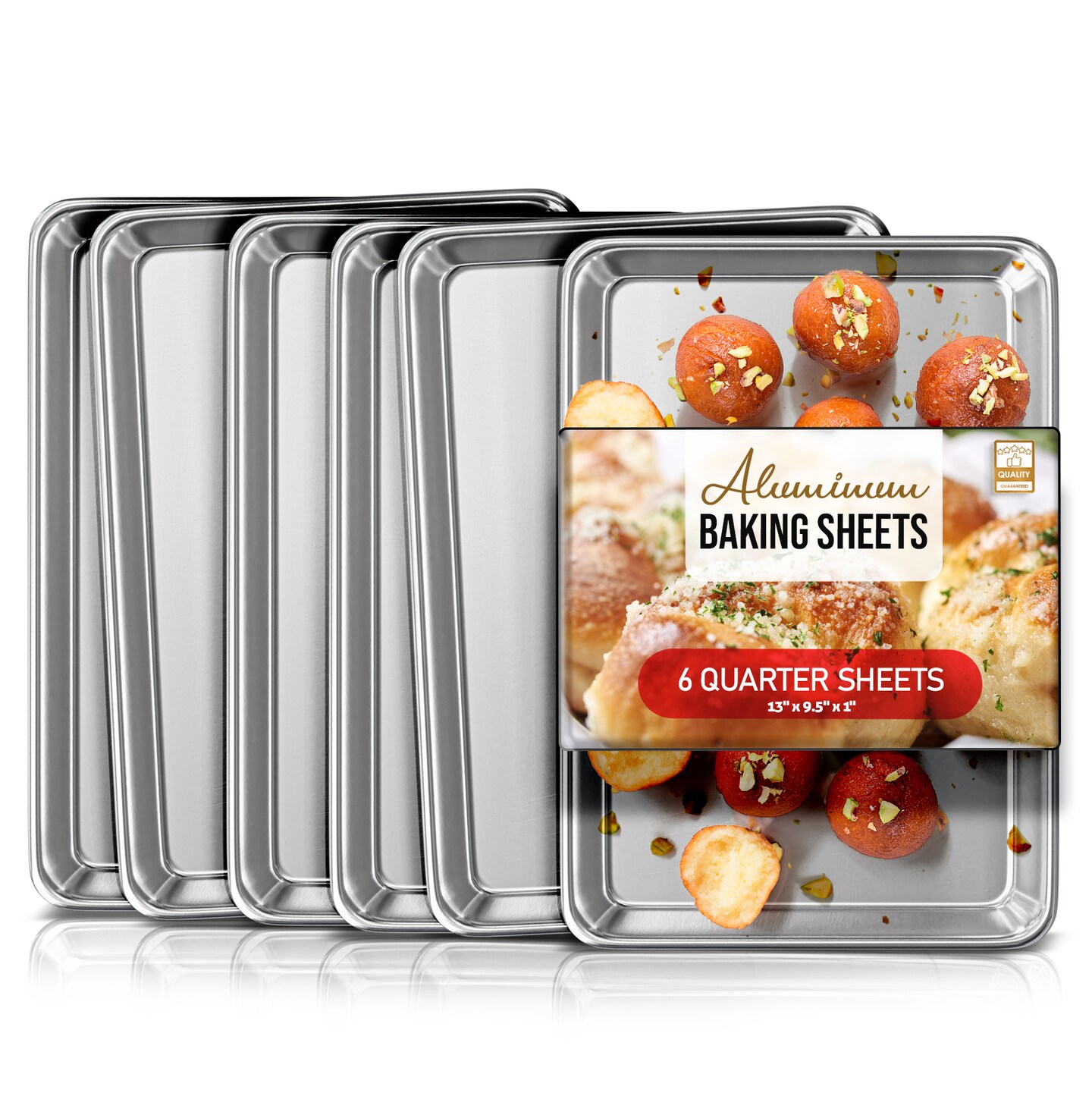 EATEX eatex aluminum baking sheet set, 2 pack cookie sheet set, 18