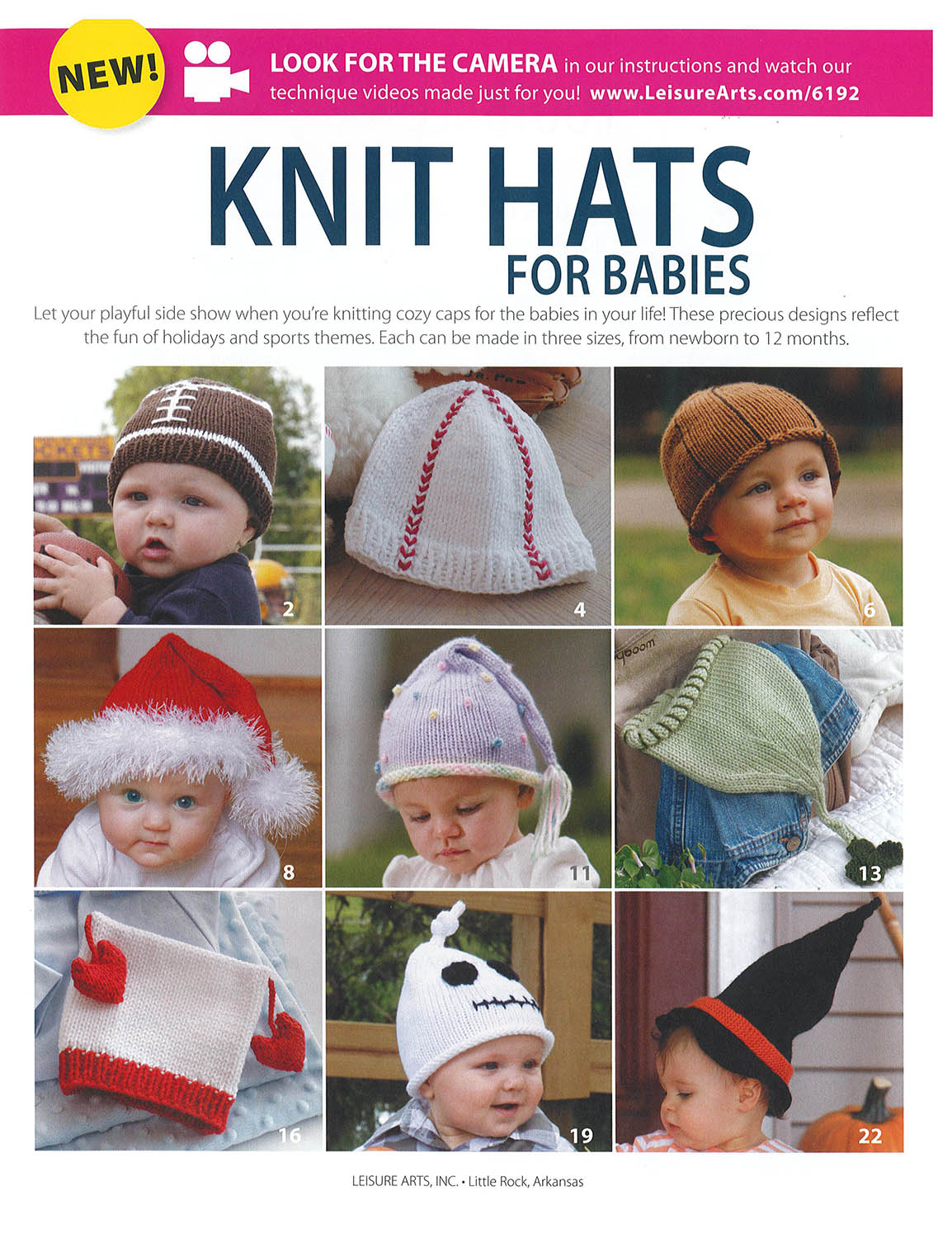 Leisure Arts Knit Hats For Babies Knitting Book