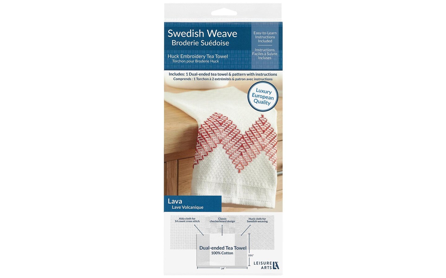 Swedish Weave Towel Kit, Lava Red, traditional swedish weaving, huck ...