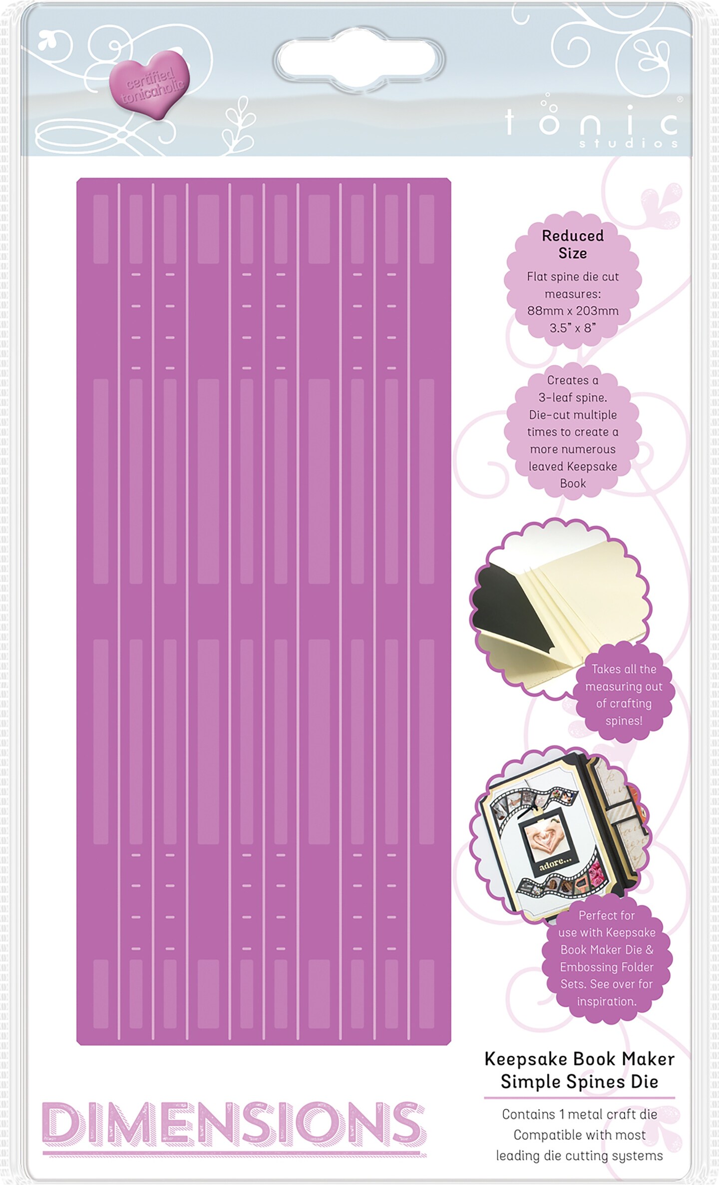 Tonic Studios Dimensions Dies-Keepsake Book Maker-Simple Spines