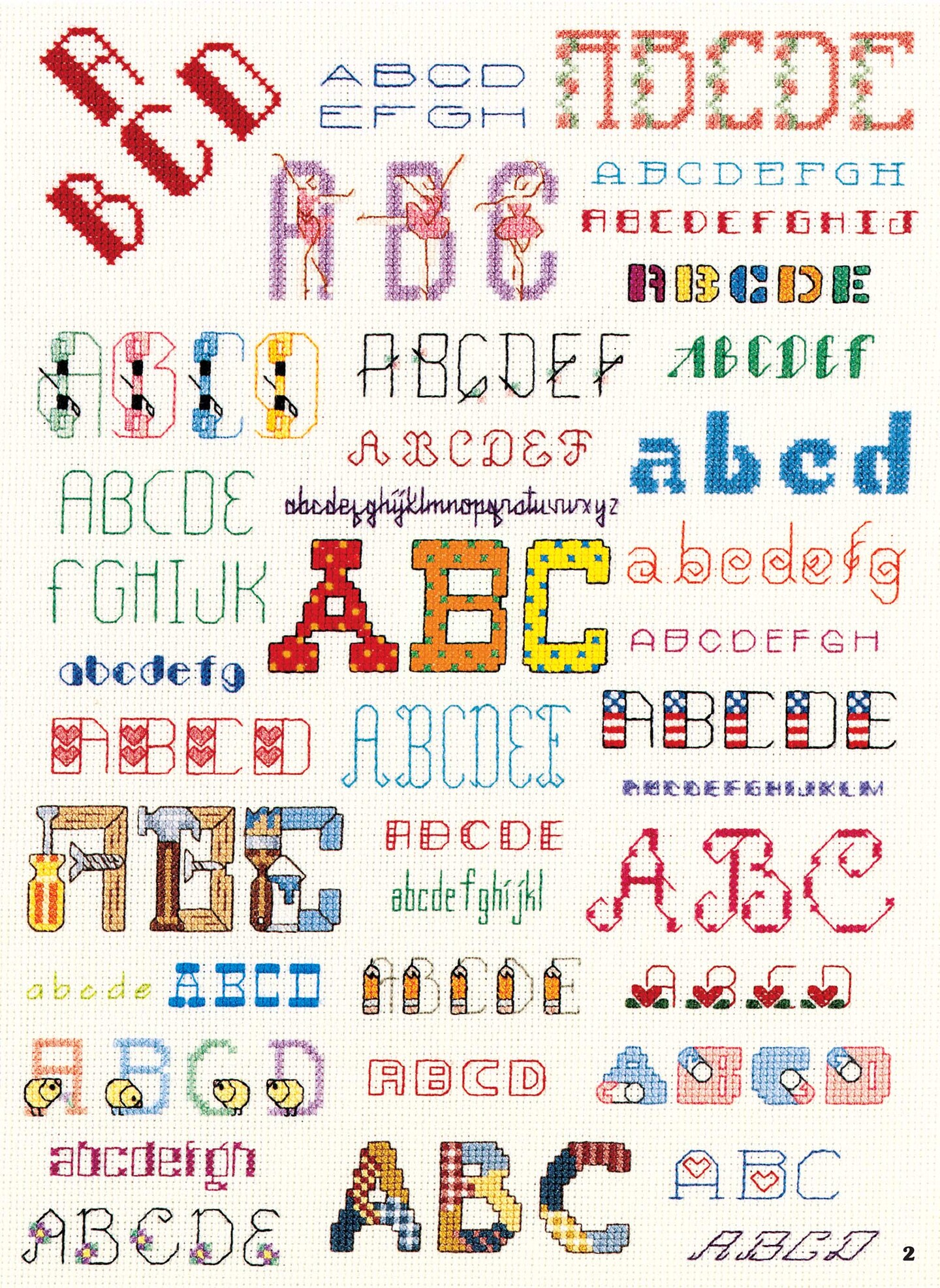 Leisure Arts 136 Alphabet Charts Sewing Book