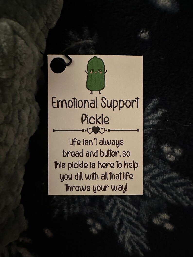 Emotional Support Pickle Plush – Typickle Pickles LLC