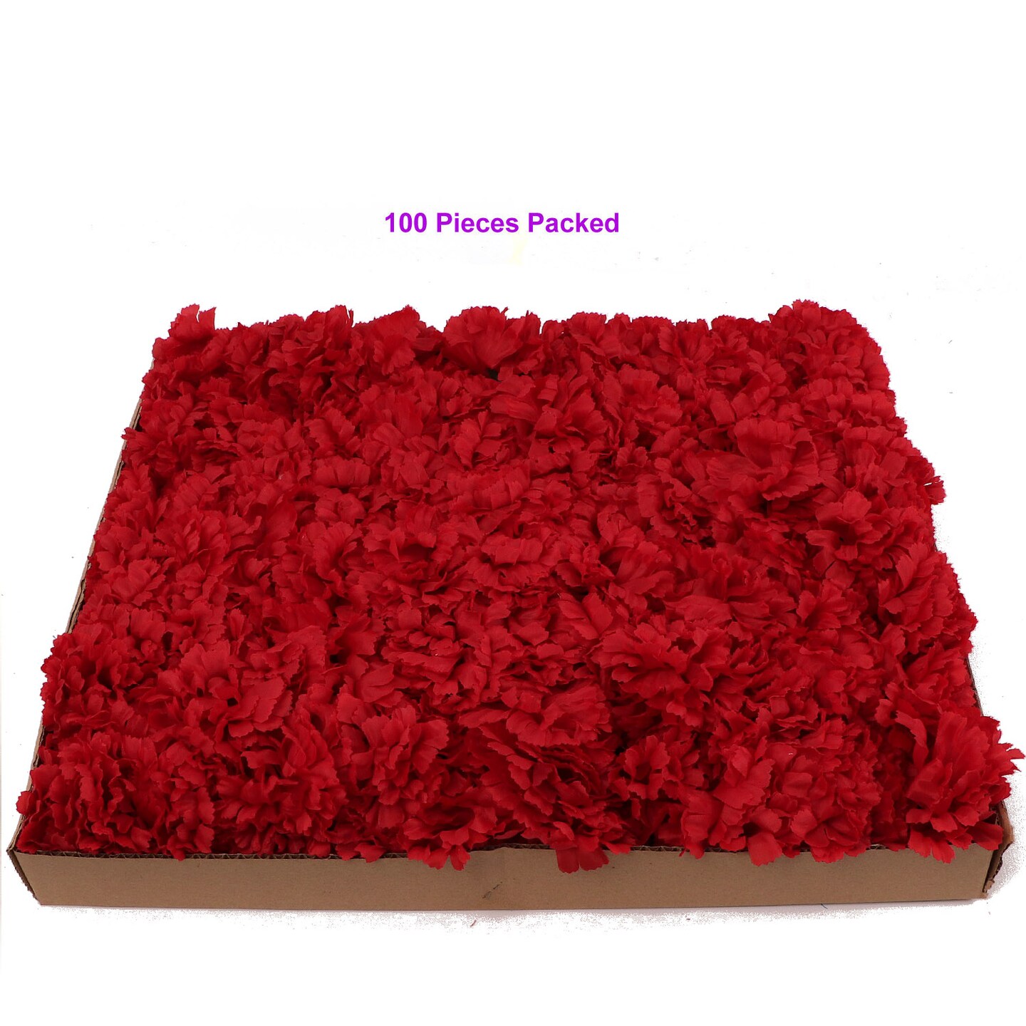 5&#x22; Burgundy Carnation Flower Picks - Set of 200, 3.5&#x22; Wide Lifelike Silk Blooms, Perfect for Floral Arrangements, Events &#x26; D&#xE9;cor - Ideal for All Seasons, Floral Home by Artificial Flowers