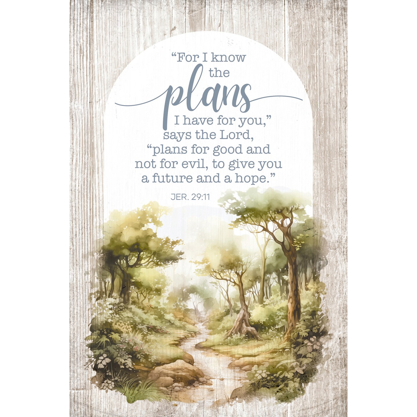 For I Know The Plans Wood Plaque with Easel and Hook Wall Tabletop Art - 4 inches x 6 inches