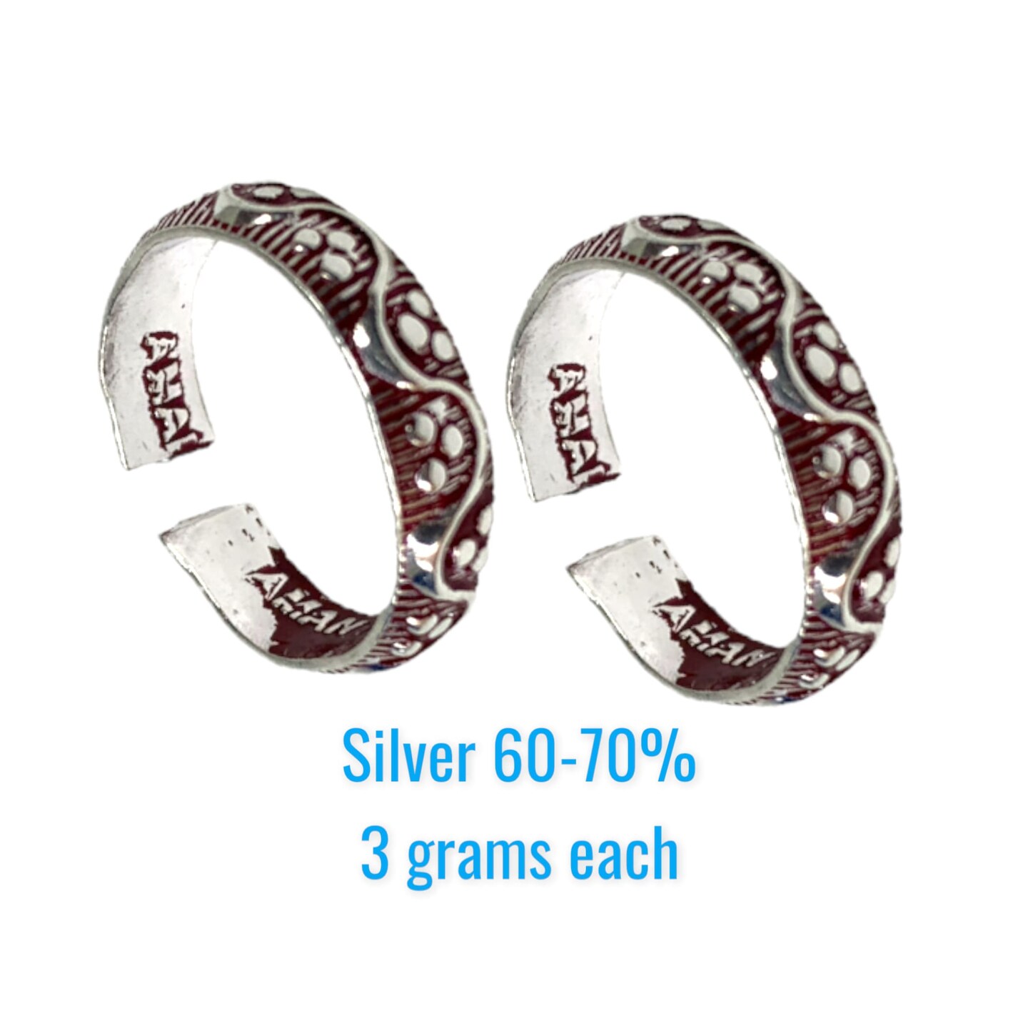 Adjustable Silver Toe Rings Pair Pinky Band Tribal Toe Rings Indian Bichiya Real Silver Feet Accessories Summer Beach Jewelry Comfort Fit Toe Rings for Women