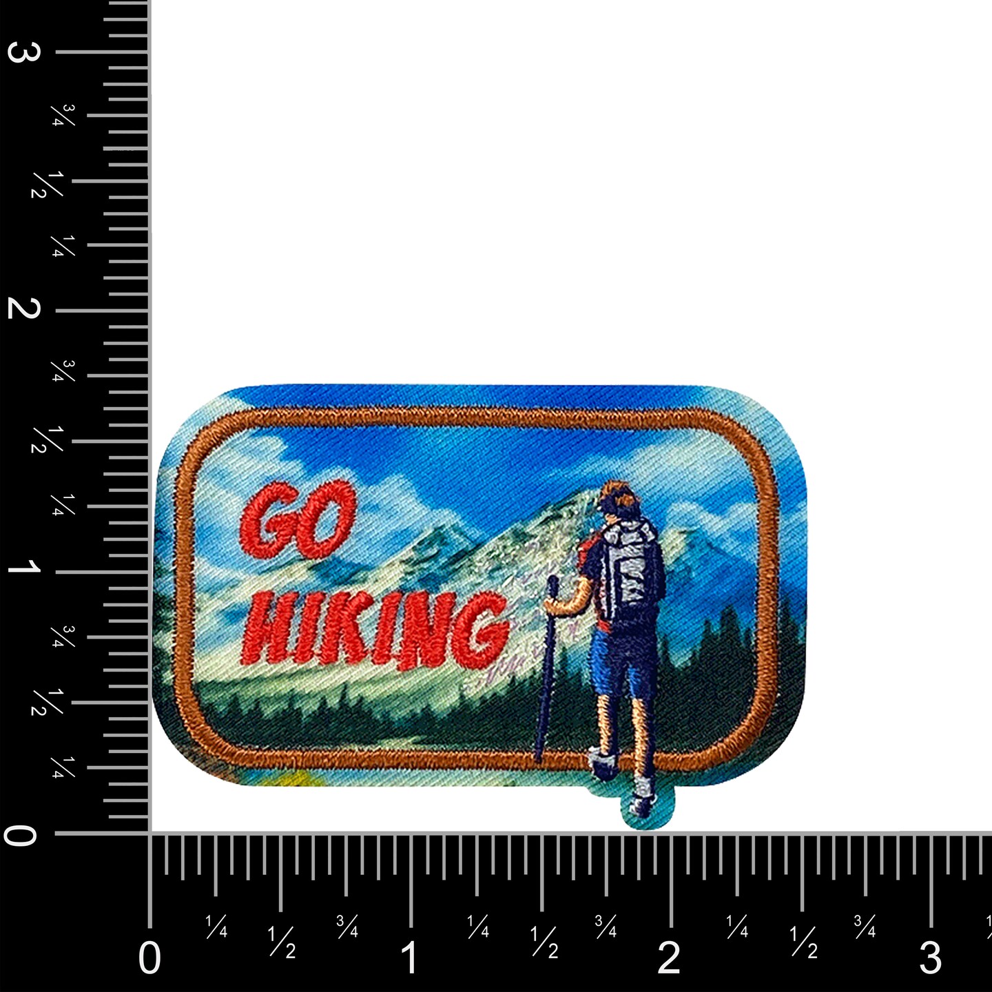 Go Hiking, Outdoors, Embroidered Iron on Patch