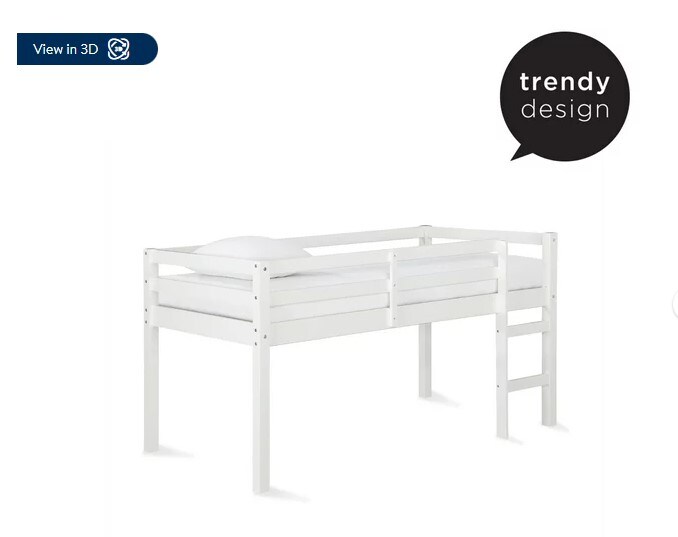 White Benson Junior Twin Loft Bed