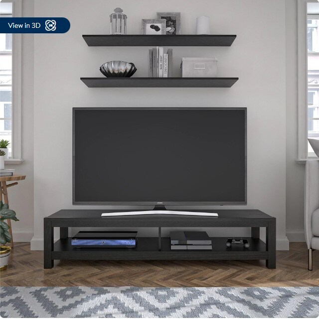 Mainstays TV Stand Black retailer Oak