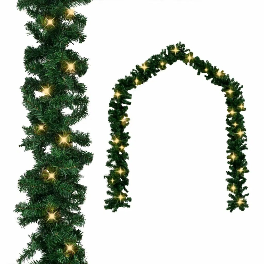 Christmas Garland with LED Lights 32.8&#x27;