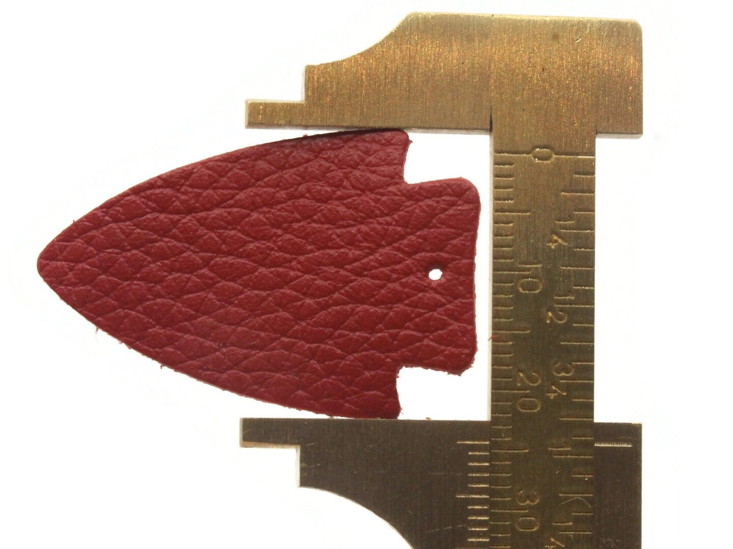 4 37mm Mixed Color Leather Arrowhead Pendants