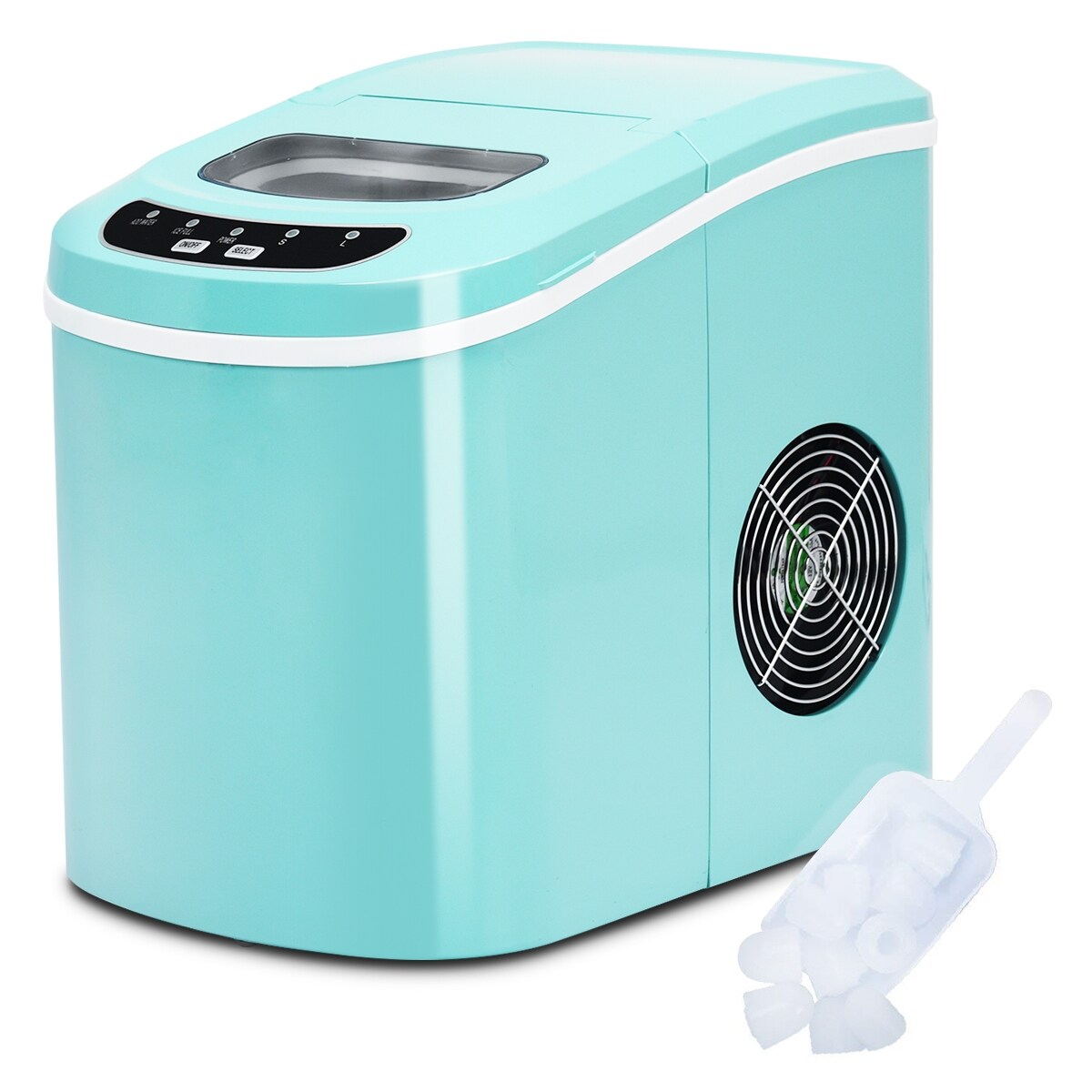 9 Bullet-Shaped Ice Cubes Mini Portable Compact Electric Ice Maker Machine