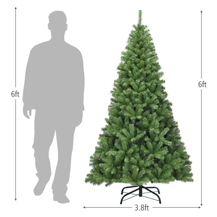 Premium Artificial Hinged PVC Christmas Tree with Metal Stand