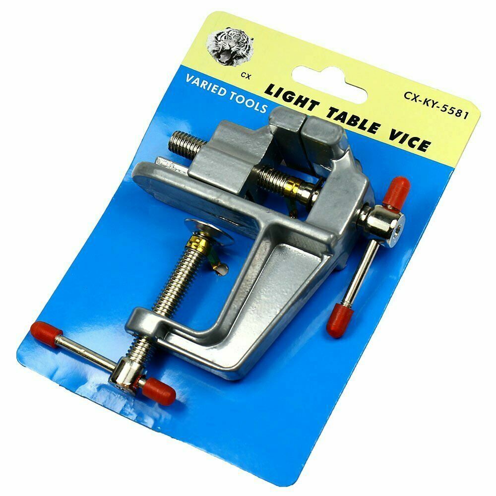 thumbnail image 2 of Mini Bench Vise 50mm/2in Clamping Range - Aluminum Alloy Drill Press Vice For Small Projects 2 of 14