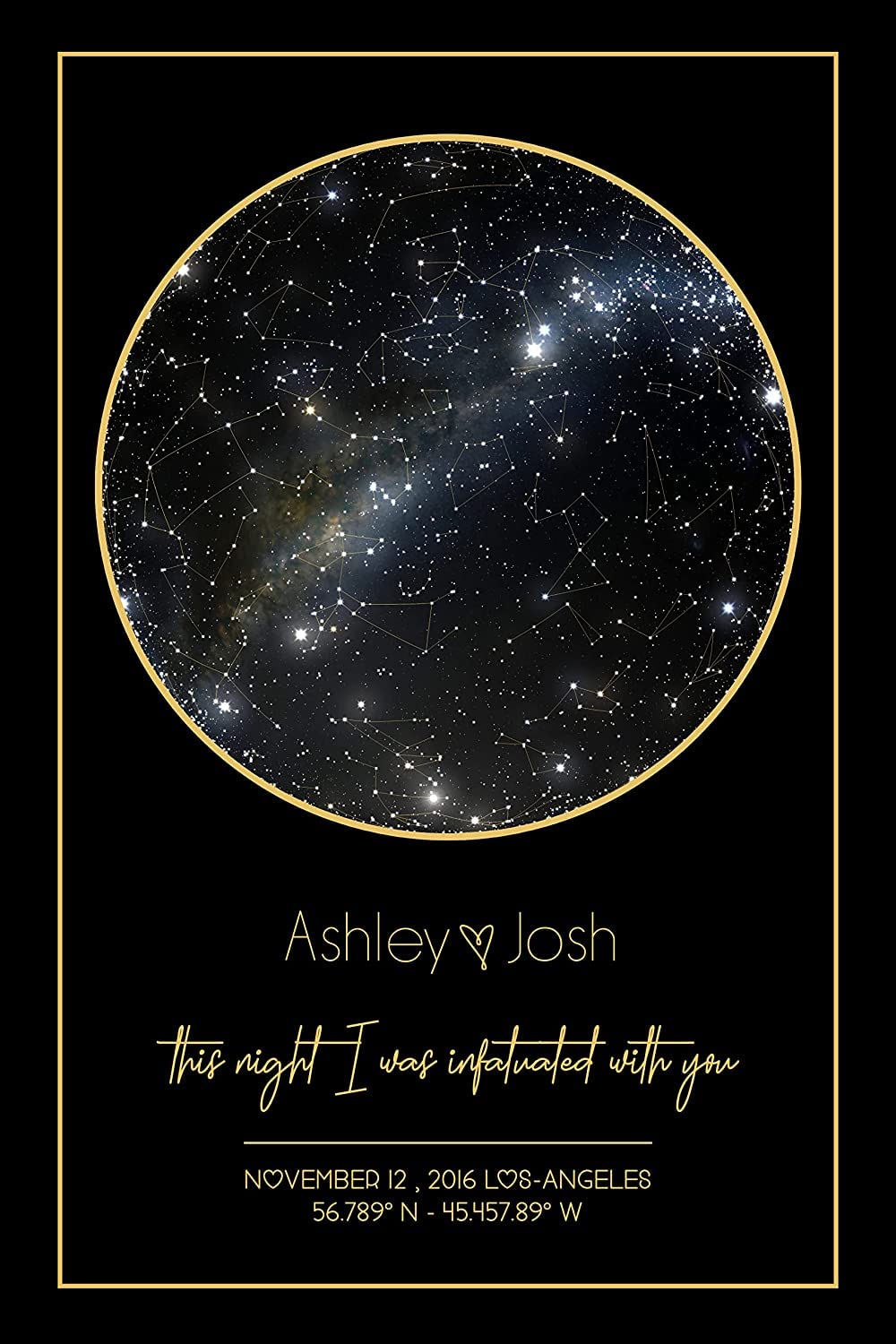 Custom Star Map, Mothers Day, Constellation Chart, Custom Star Poster, Valentines Gift, Wedding gift, Anniversary gift, 8st product 5