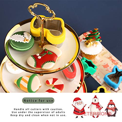 9 Pieces Christmas Cookie Cutters 2&#x22; to 3.5&#x22; Cookie Cutters Cookie Cutters Christmas Shapes