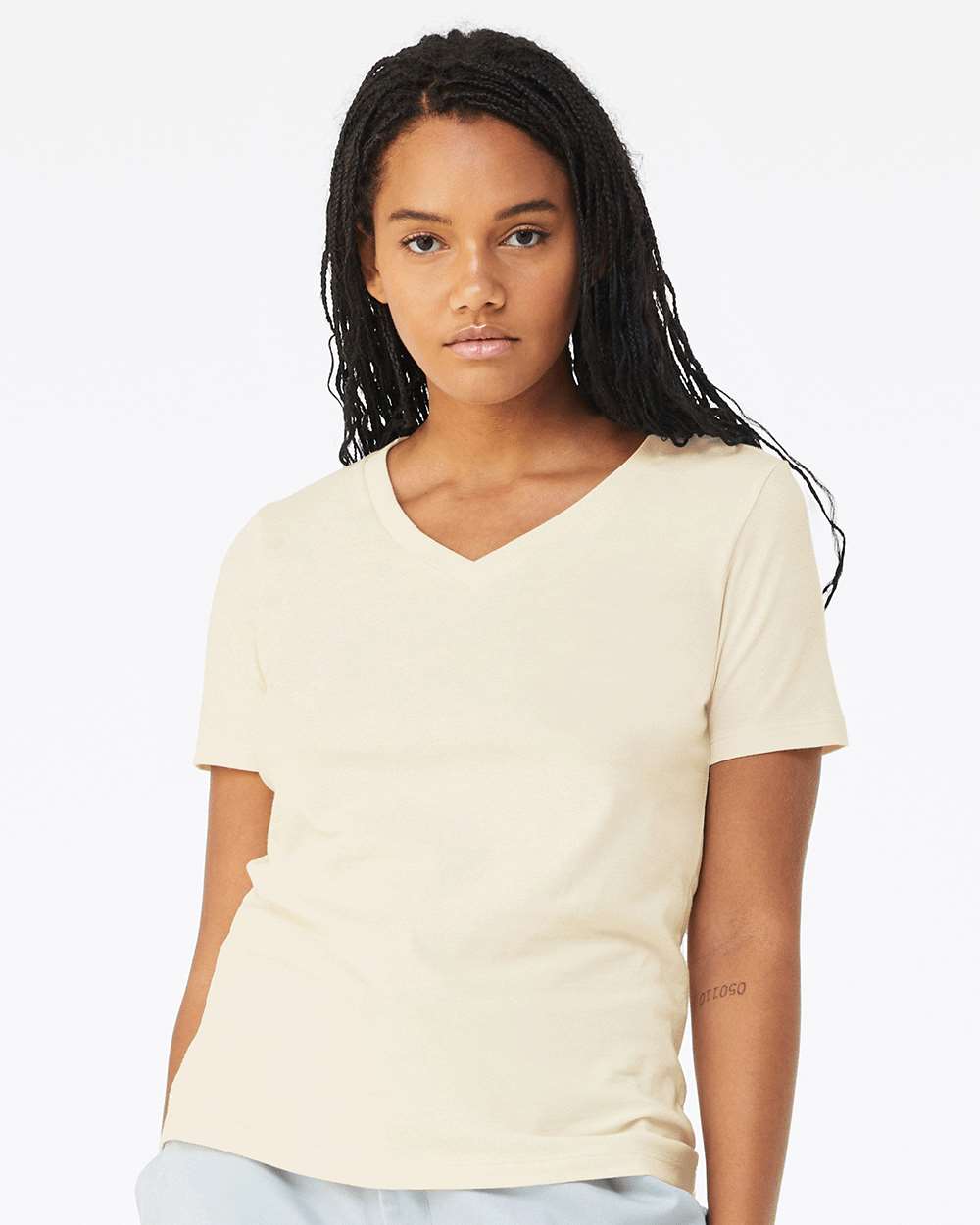 BELLA + CANVAS Women’s Relaxed Jersey V-Neck Tee for Casual, Layering & Everyday Soft Wear