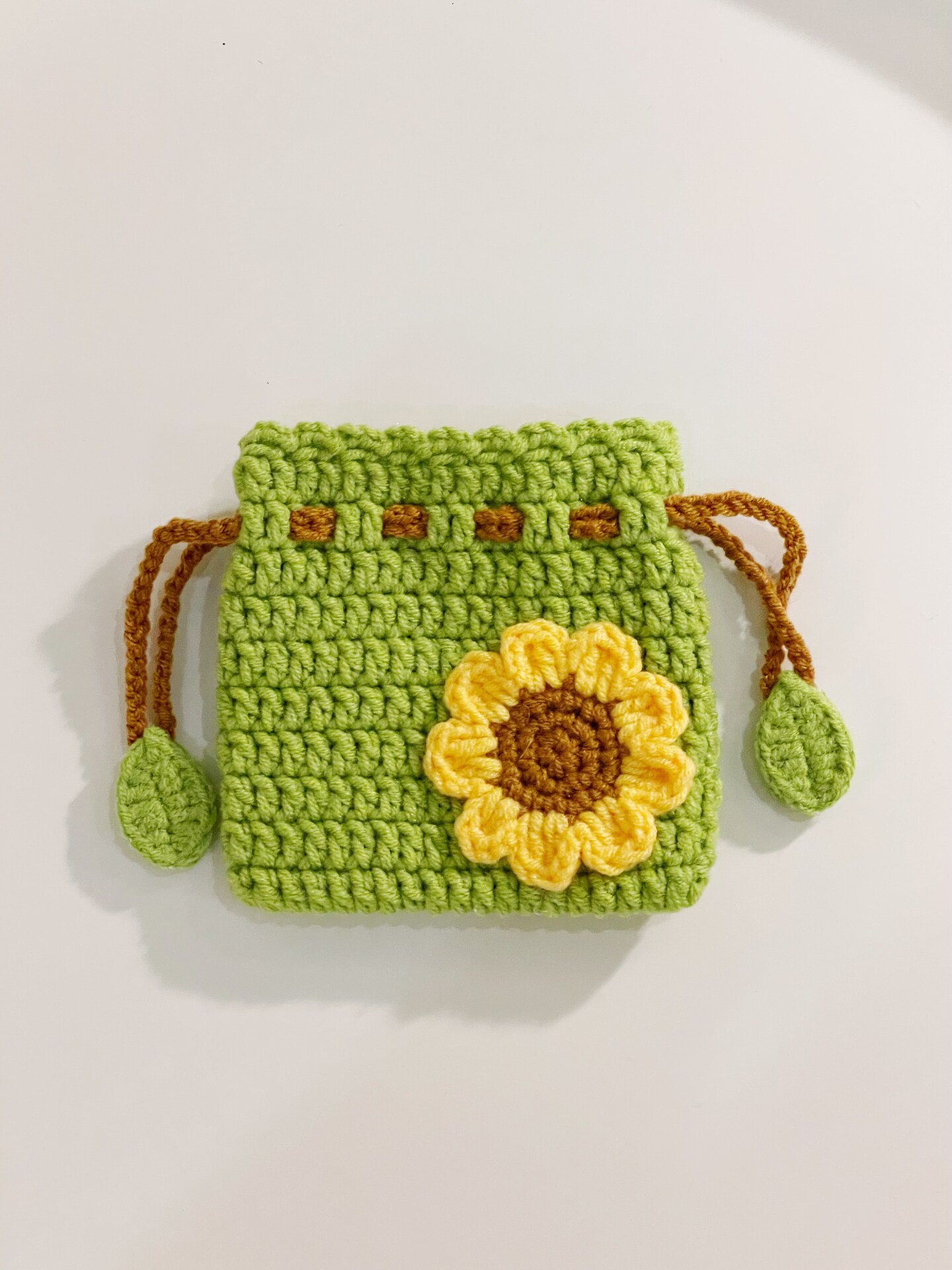 Crochet Drawstring Pouch Coins Purse Pouch Airpods Bag Keys Bag Make-up Bag  Makeup Bag Lipstick Bag Small Tampons Bag 